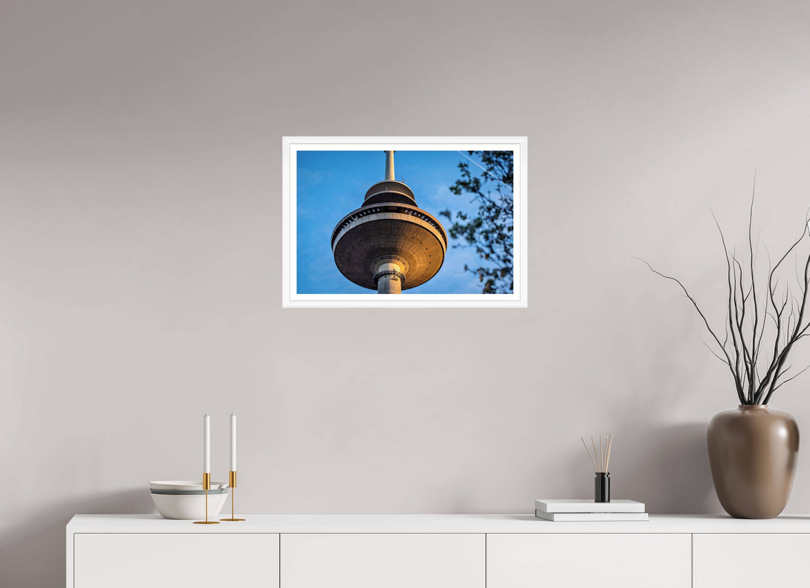 60 x 40 cm, Bern weiß und Rand Der Fernsehturm - Das UFO