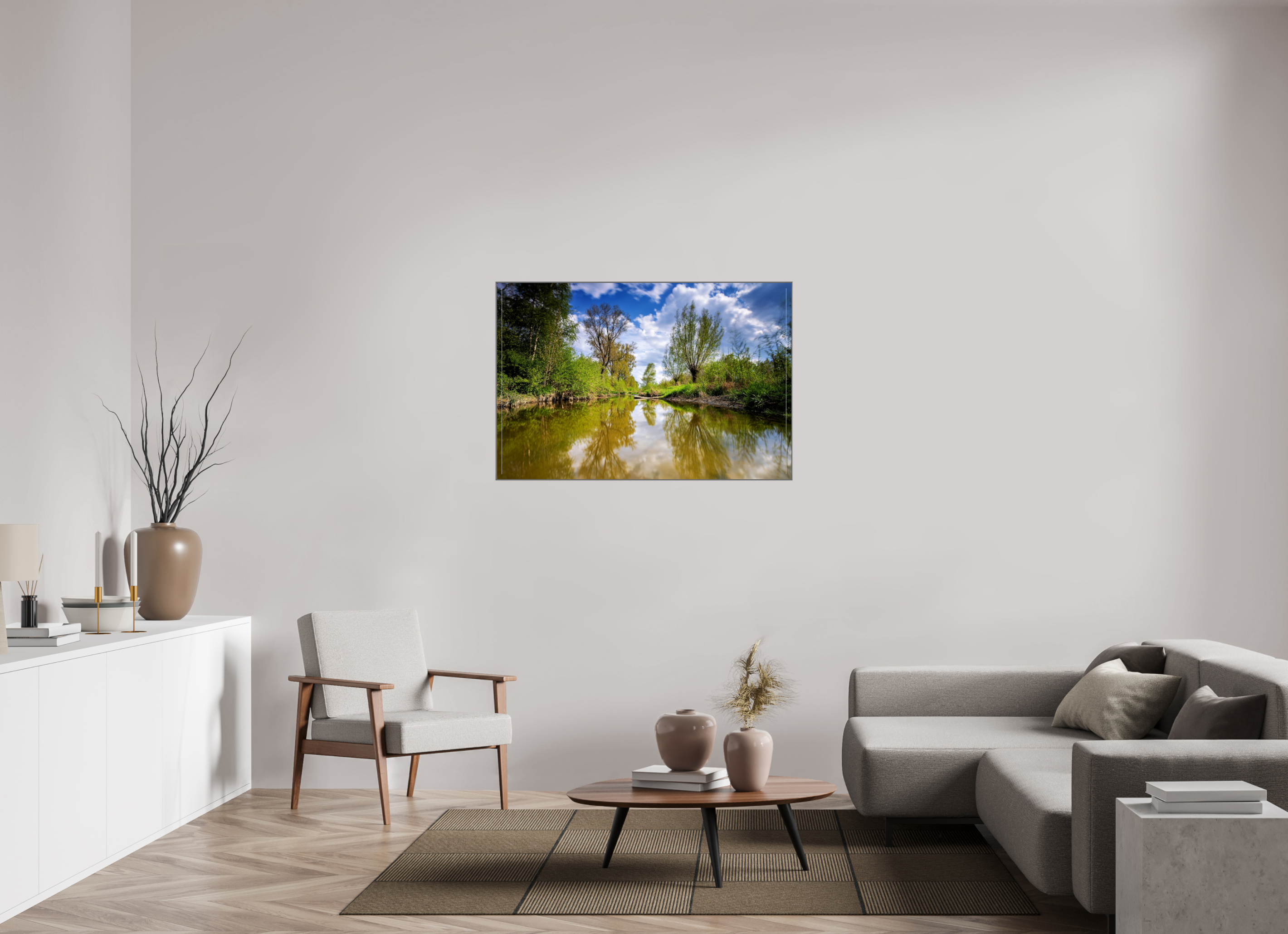 120 x 80 cm, Alurahmen 25mm Aa - Renaturierung / 2