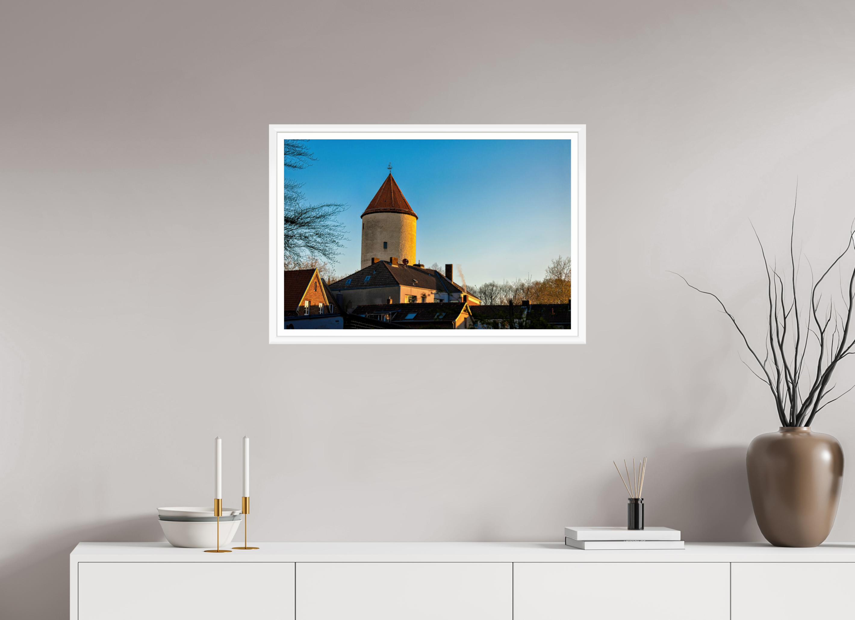 75 x 50 cm, Bern weiß und Rand Buddenturm