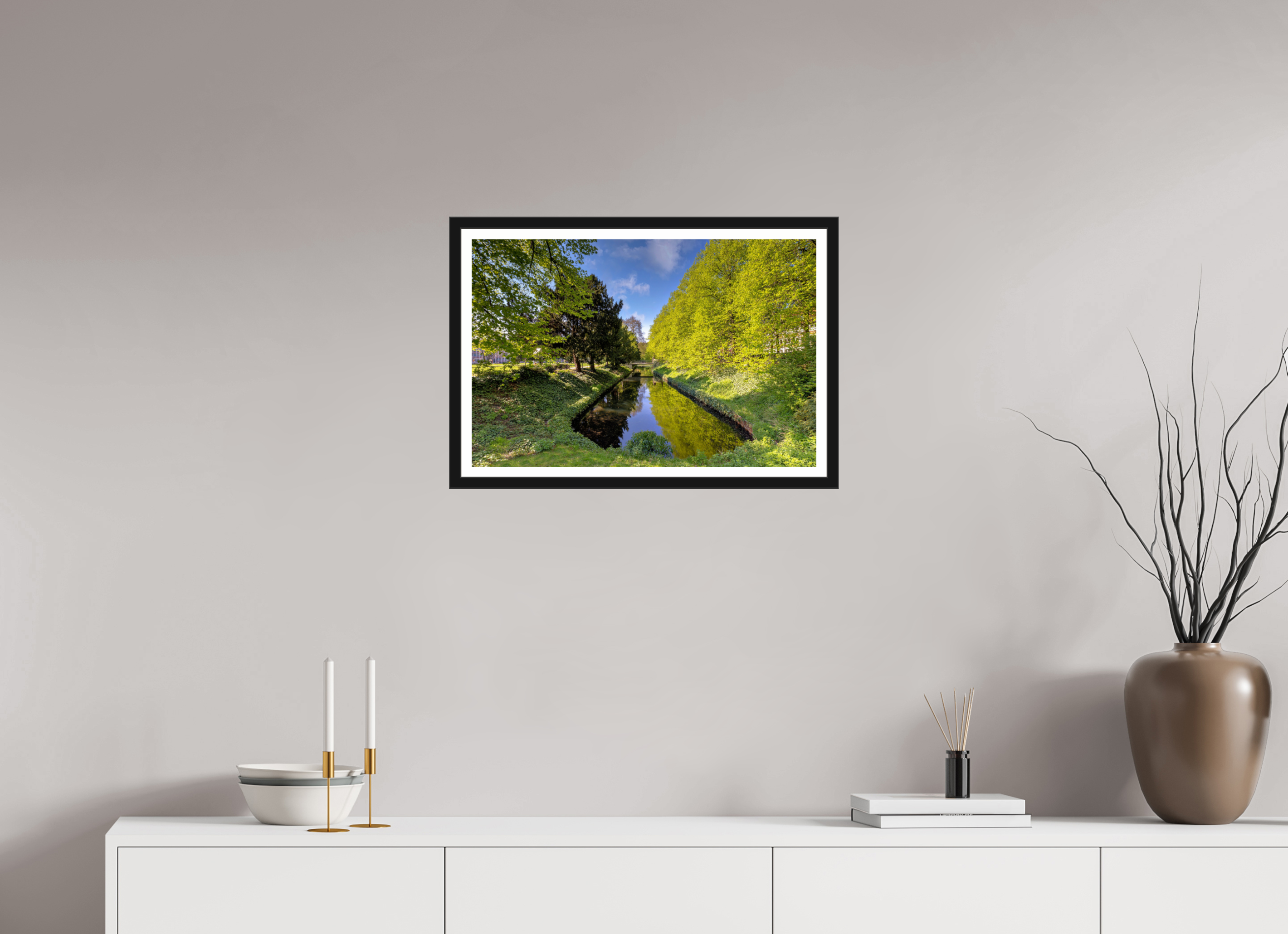 60 x 40 cm, Bern und Rand Wassergraben an der Engelenschanze