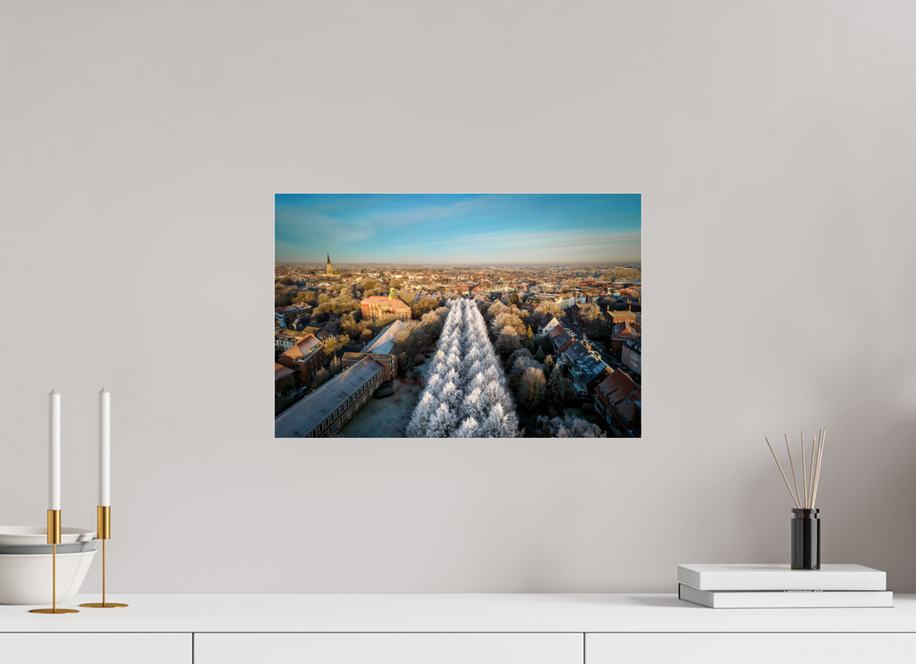 45 x 30 cm, Photo Print Under Acrylic Glass Promenade im Winter
