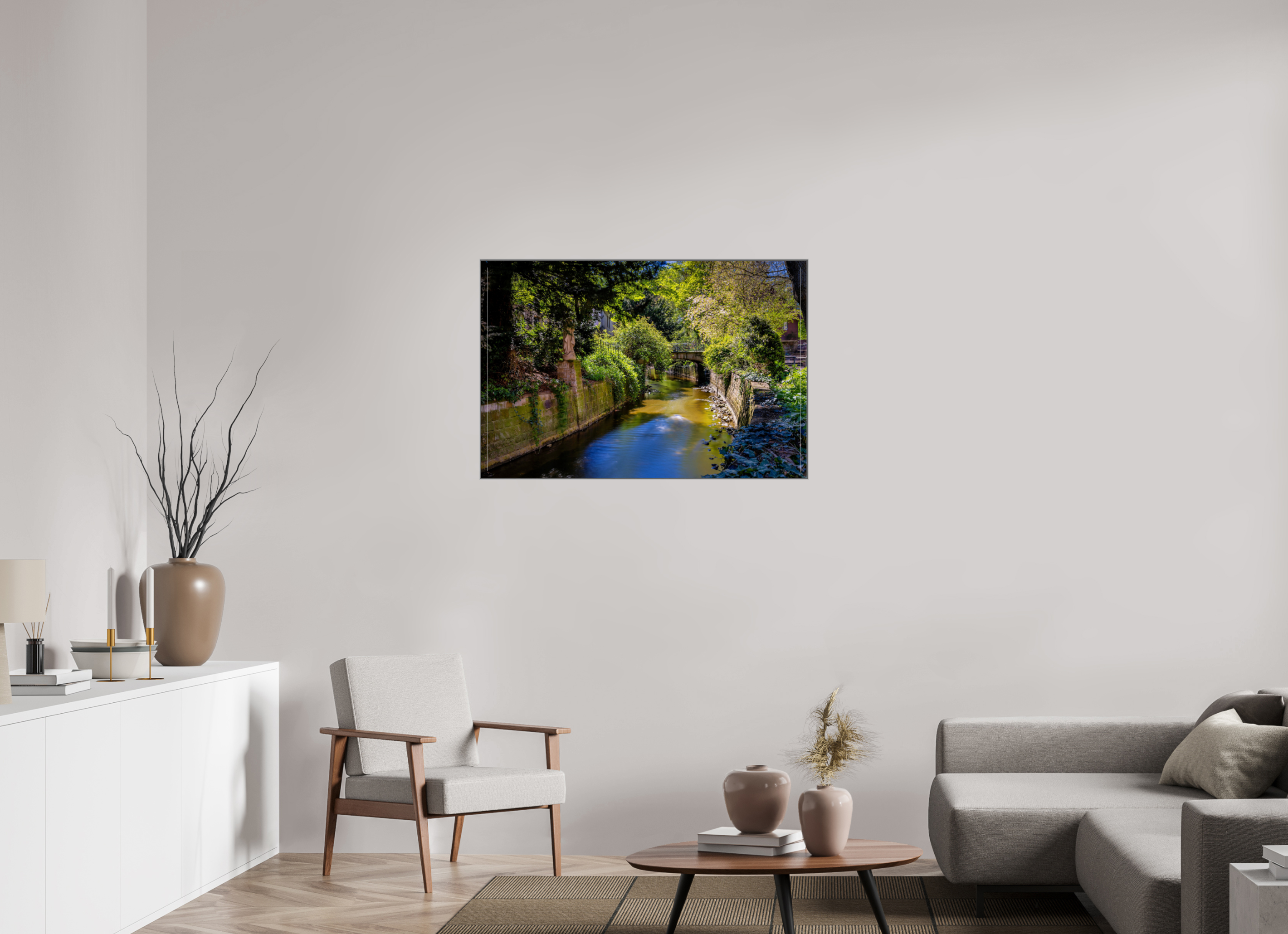 105 x 70 cm, Alurahmen 25mm AA Seitengang