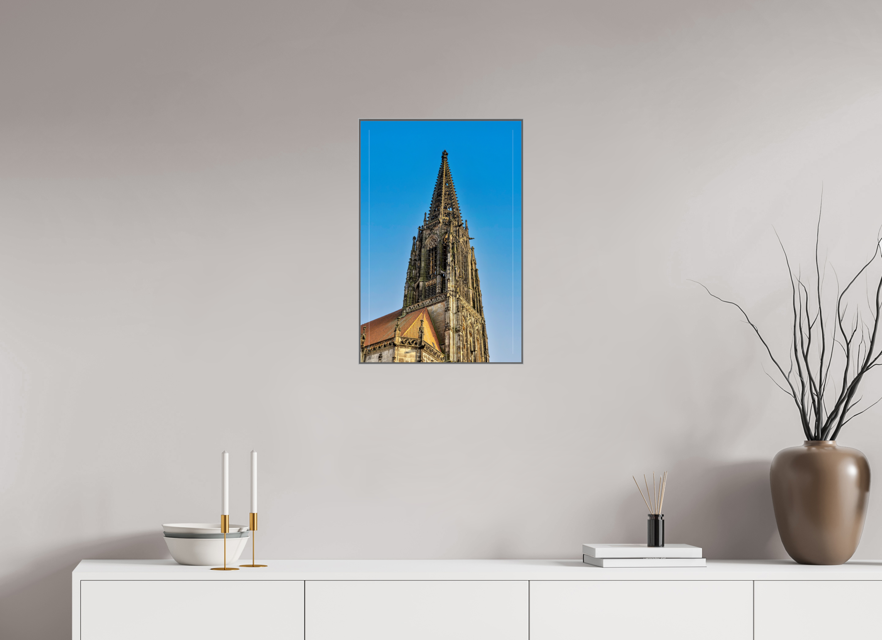 40 x 60 cm, Alurahmen 25mm Lamberti Turm