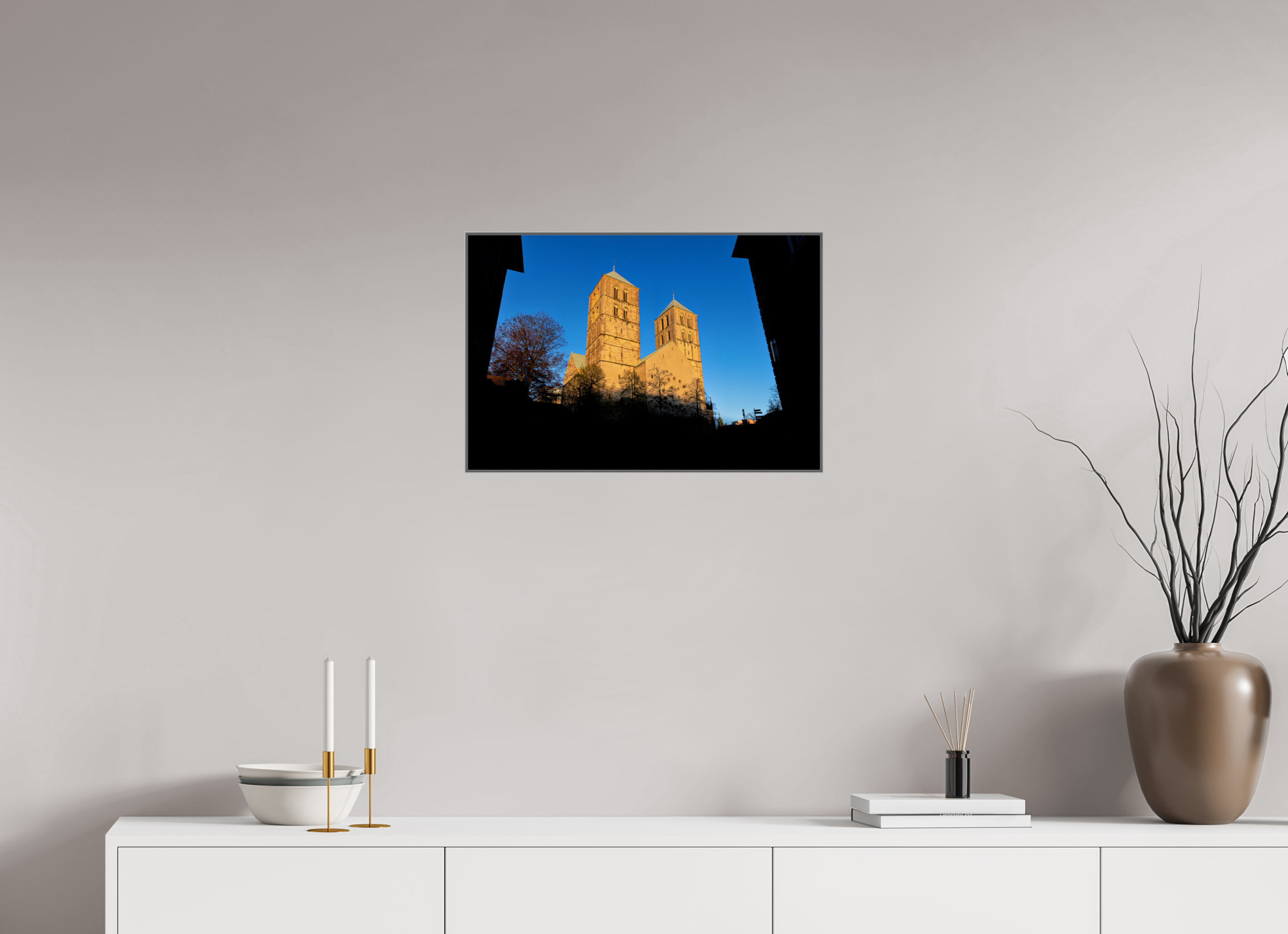 60 x 40 cm, Alurahmen 25mm Der Dom - Westseite