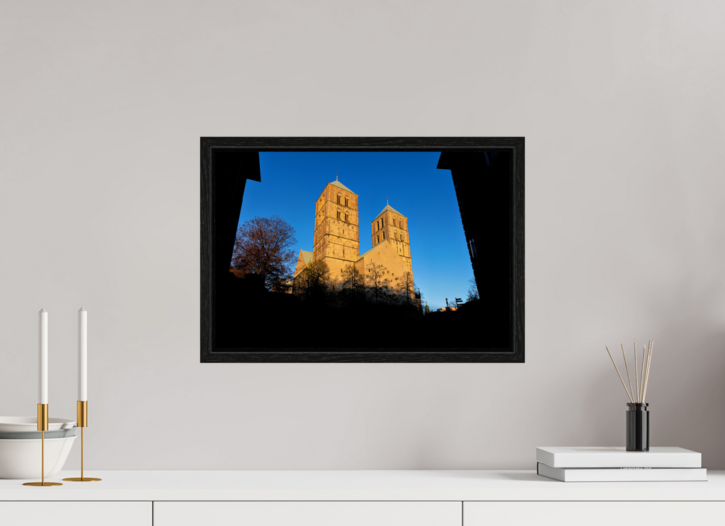 45 x 30 cm, Floater Frame Der Dom - Westseite