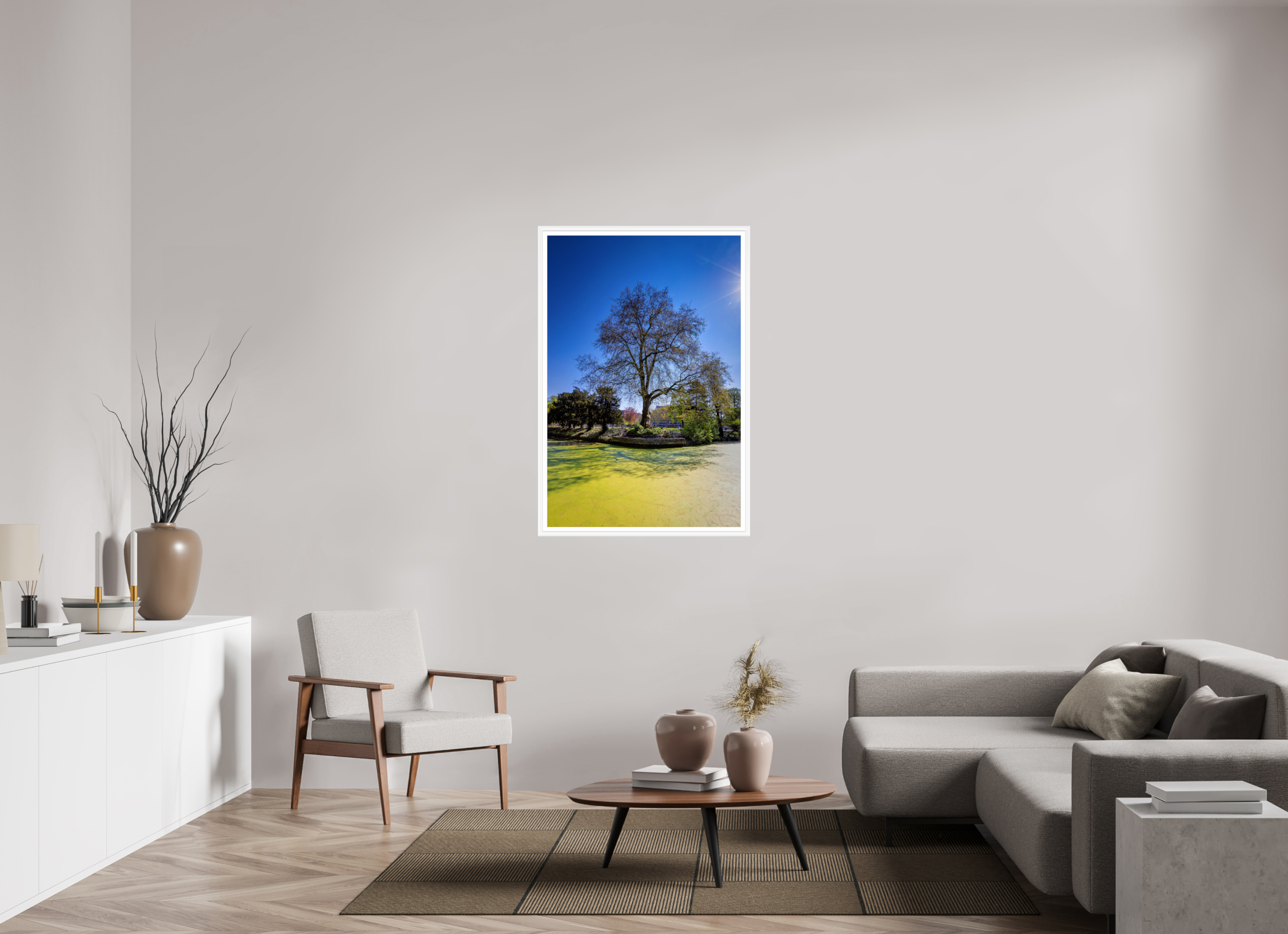 80 x 120 cm, Bern weiß und Rand Baum Enegelenschanze