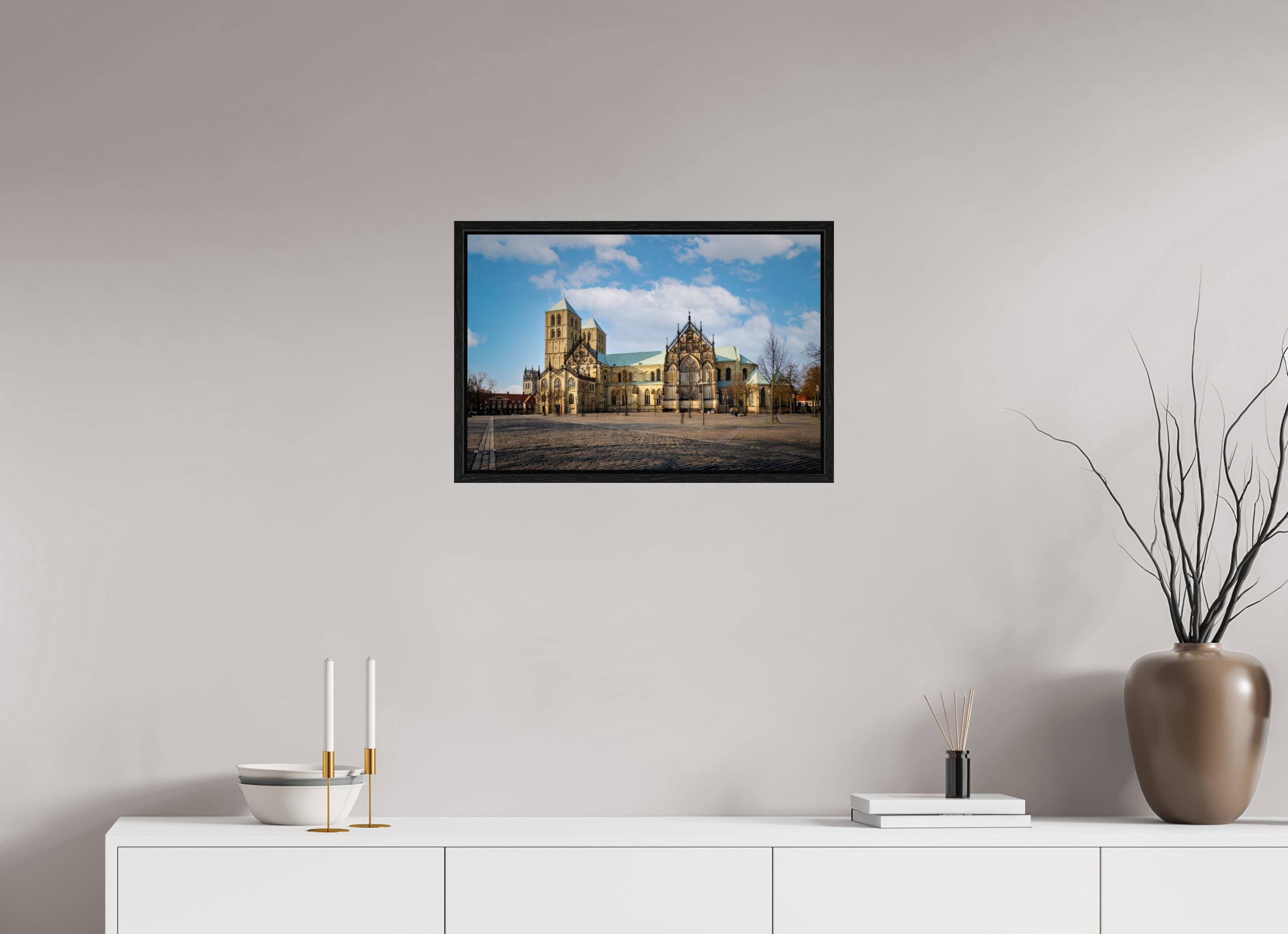 60 x 40 cm, Floater Frame Der Dom