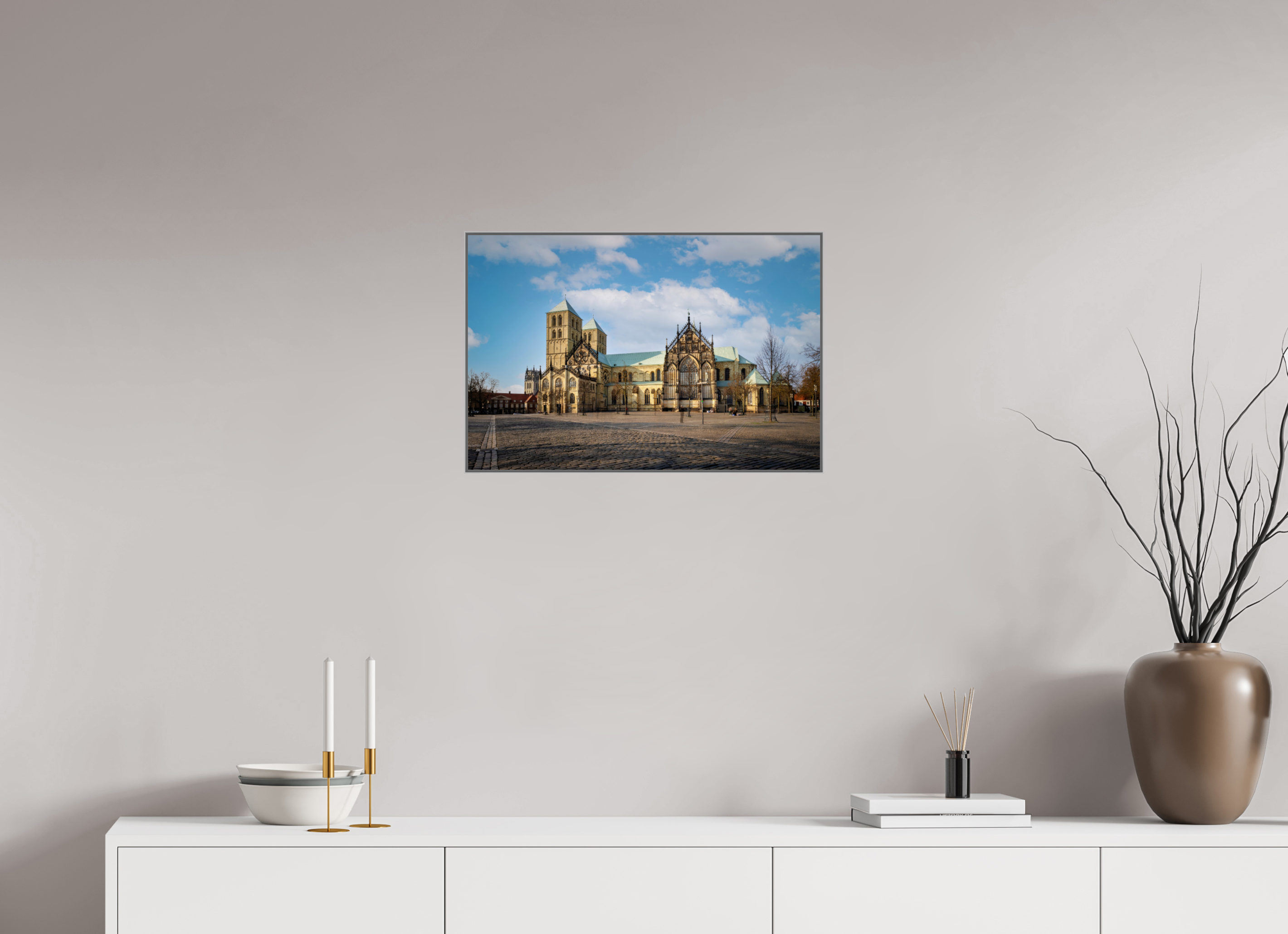 60 x 40 cm, Alurahmen 25mm Der Dom