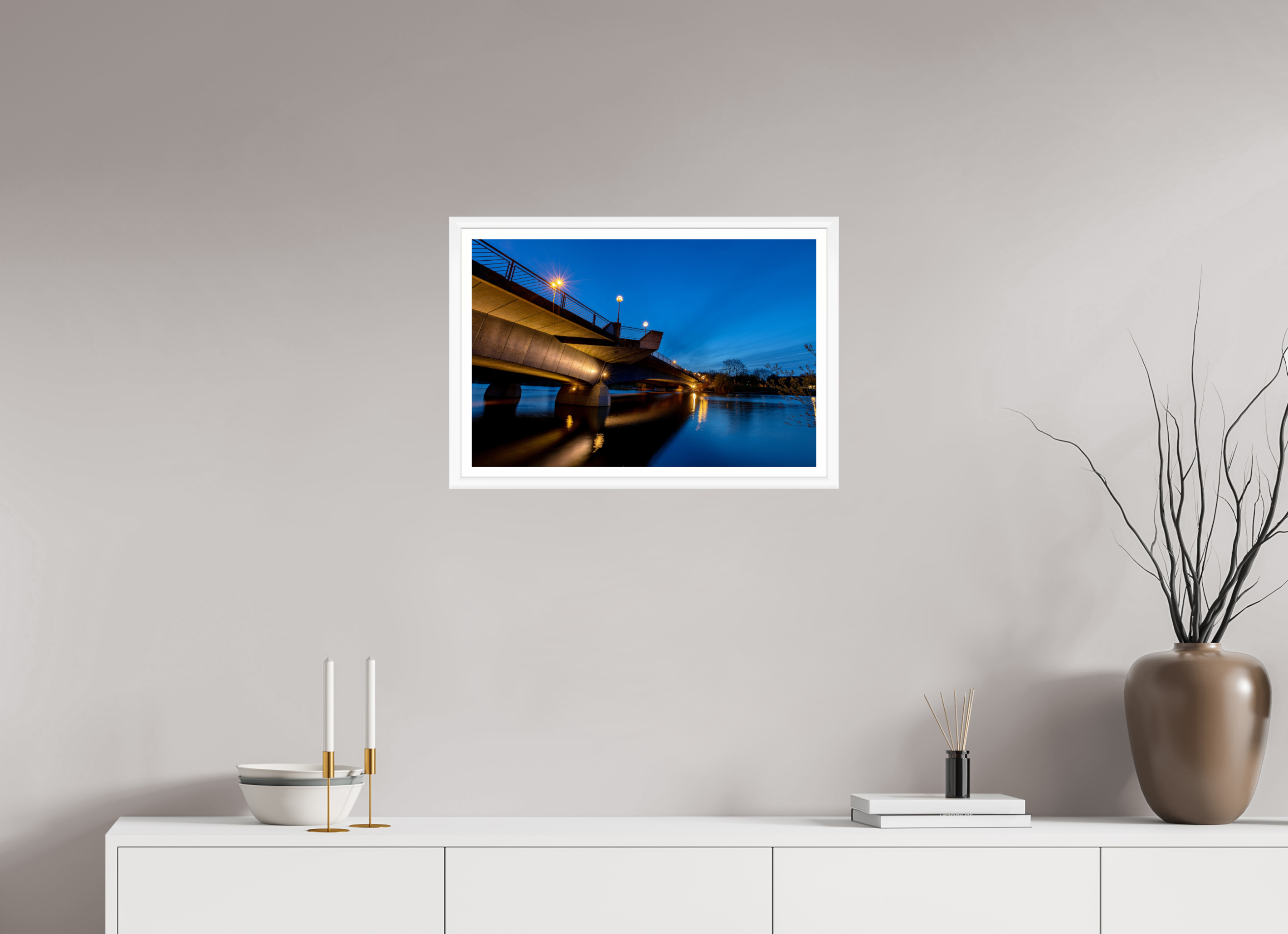 60 x 40 cm, Bern weiß und Rand Torminbrücke