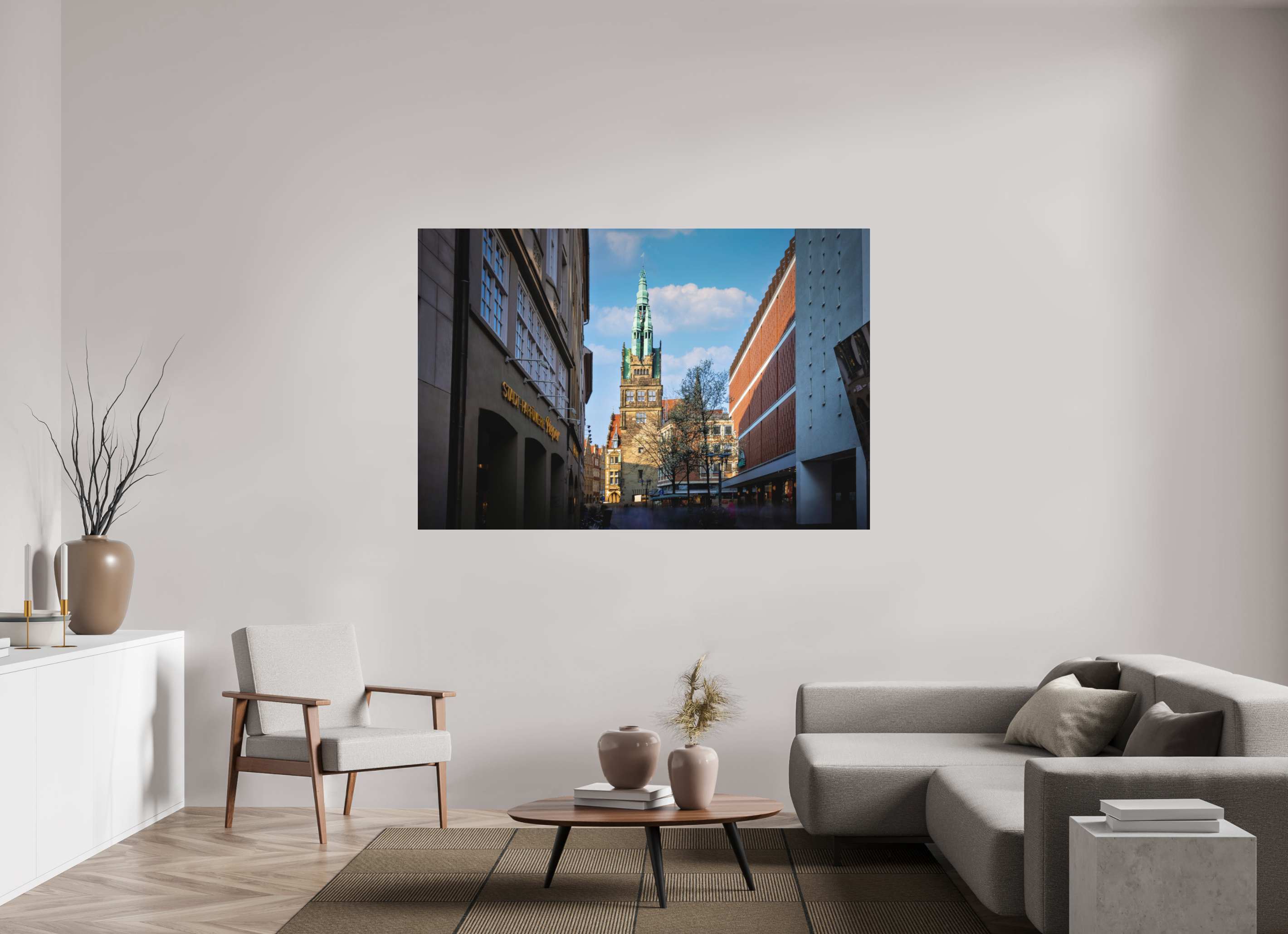 180 x 120 cm, Acrylglas Fine Art Pigmentdruck Der Stadthausturm