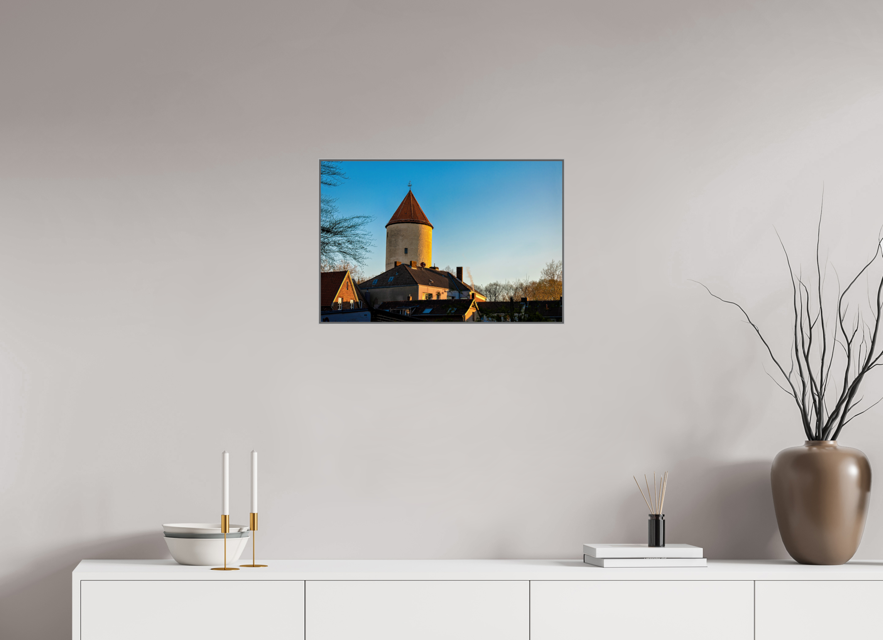 60 x 40 cm, Alurahmen 25mm Buddenturm