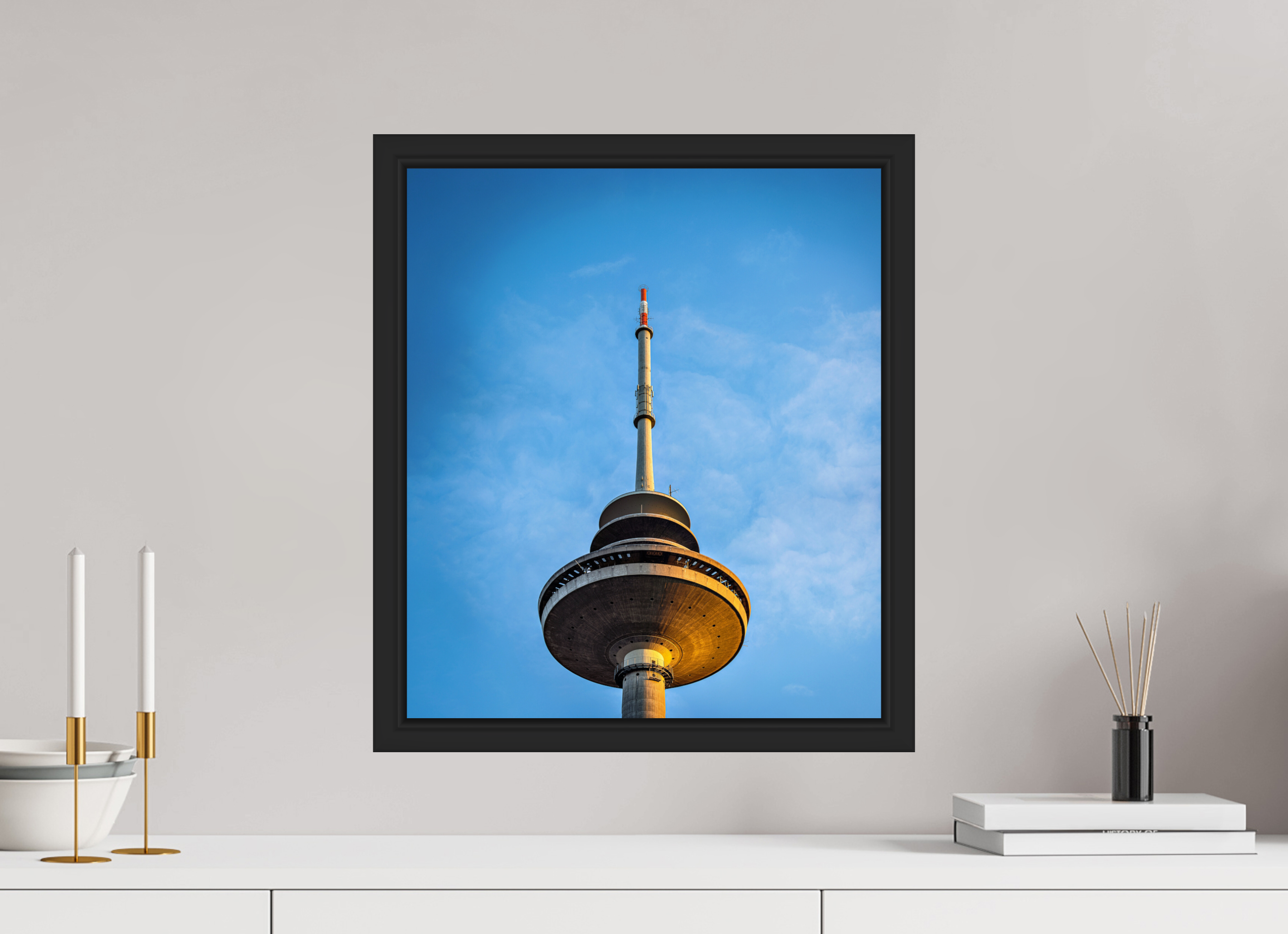 40 x 46,4 cm, Tokyo 20mm Schattenfuge 4mm Der Fernsehturm - Die Spitze