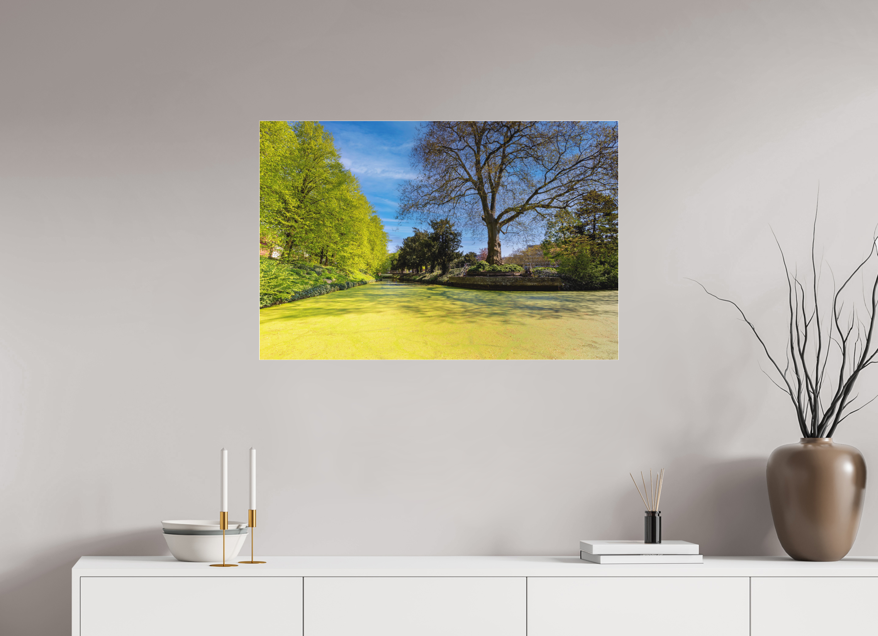 90 x 60 cm, Acrylglas Fine Art Pigmentdruck Wassergraben