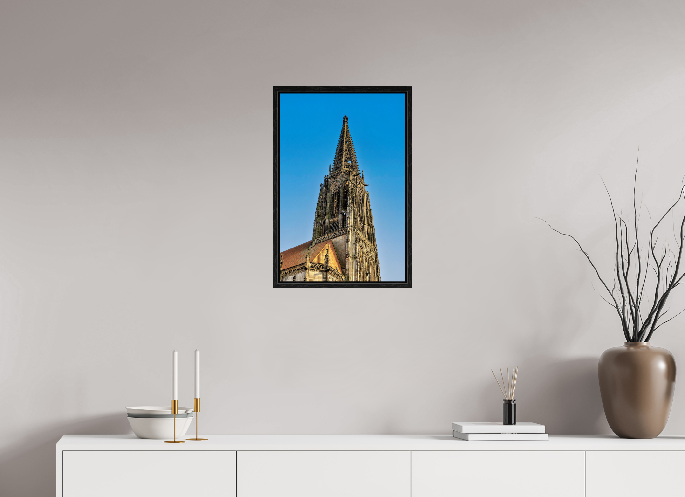 40 x 60 cm, Floater Frame Lamberti Turm