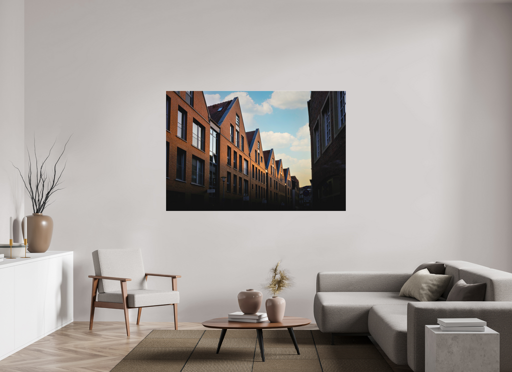 180 x 120 cm, Acrylglas Fine Art Pigmentdruck Die Giebel der Hörster Str
