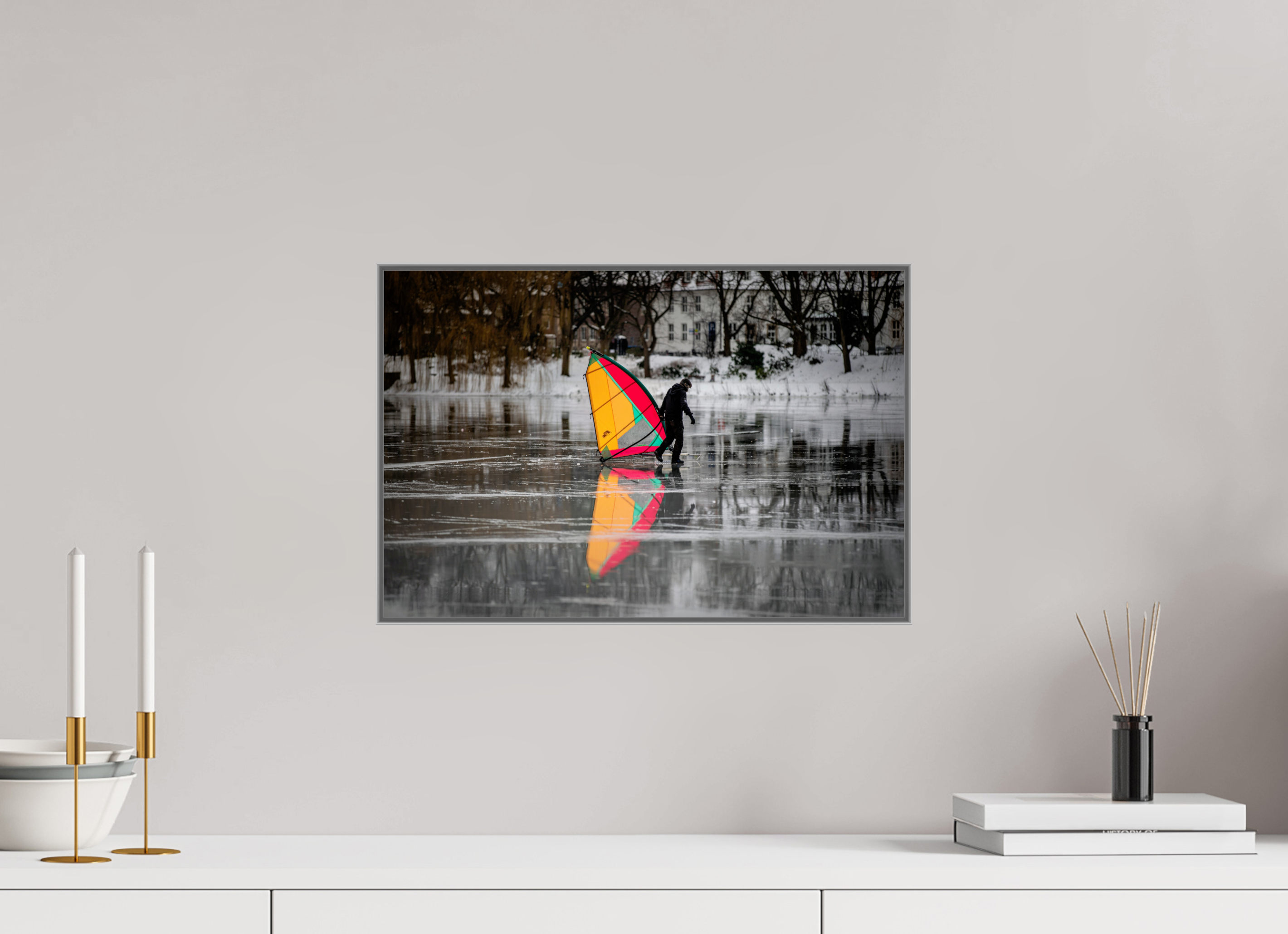 45 x 30 cm, Alurahmen 25mm Der Eissegler