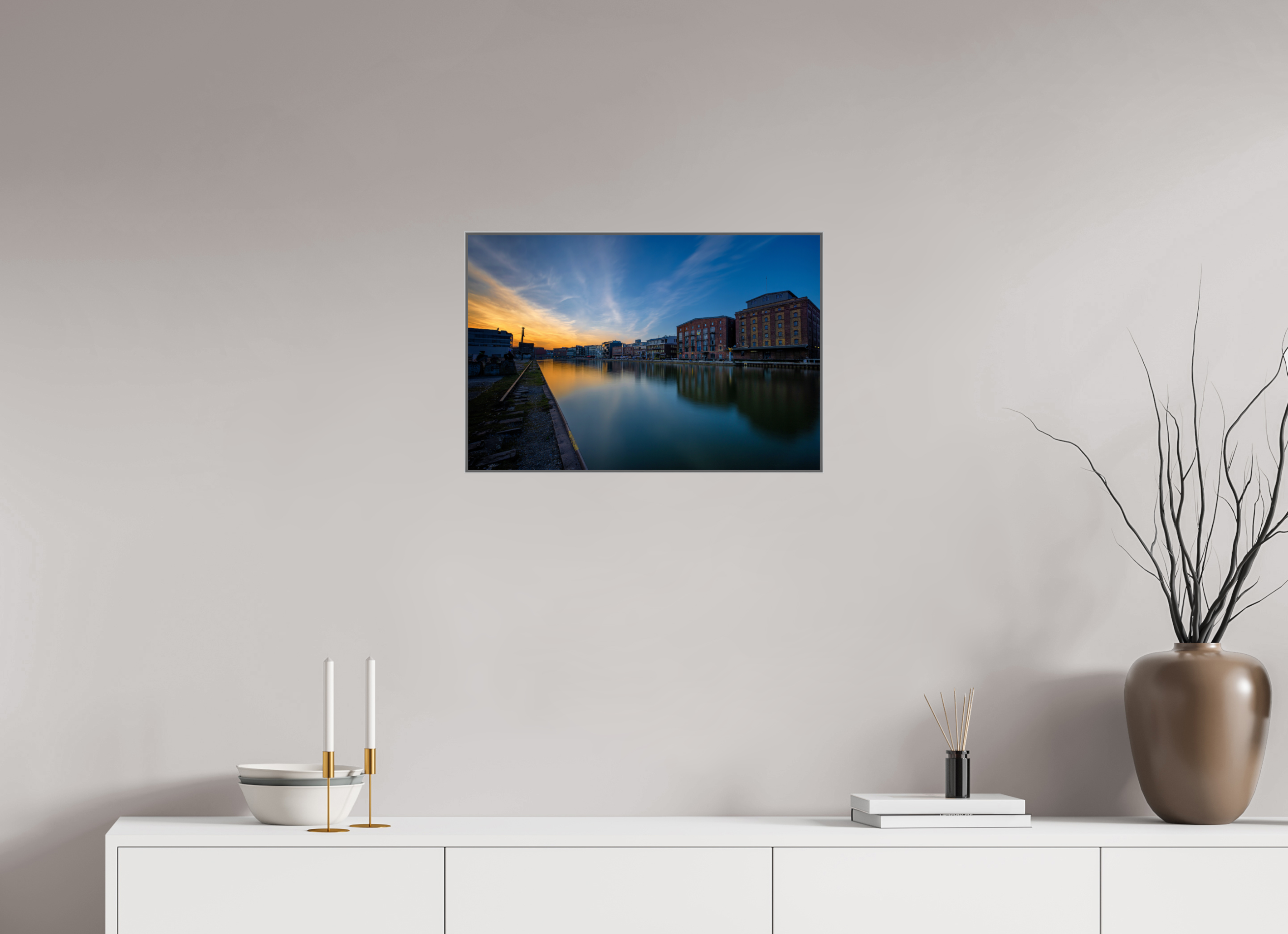 60 x 40 cm, Alurahmen 25mm Der Hafen im Überblick Teil 2