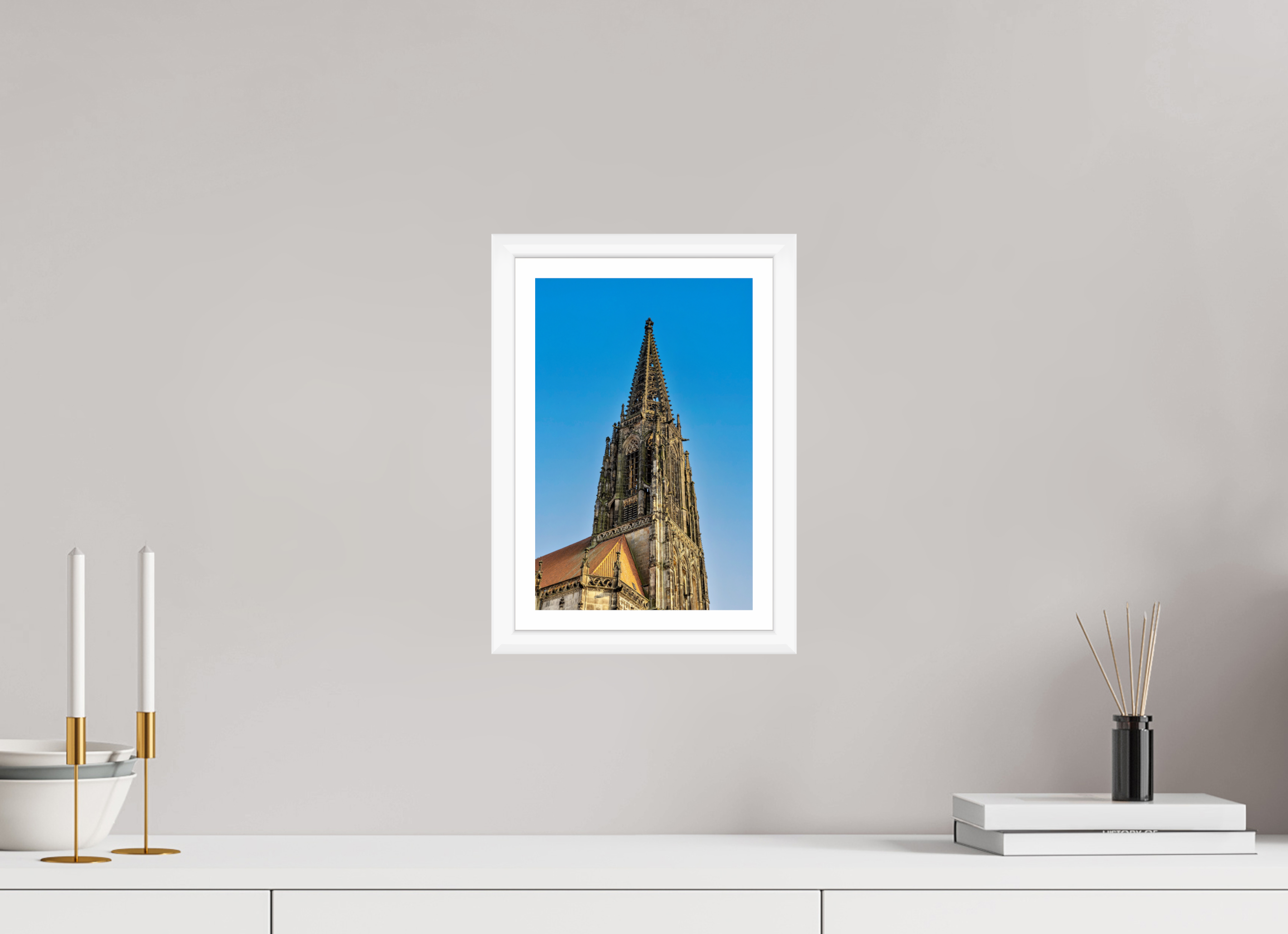 20 x 30 cm, Bern weiß und Rand Lamberti Turm