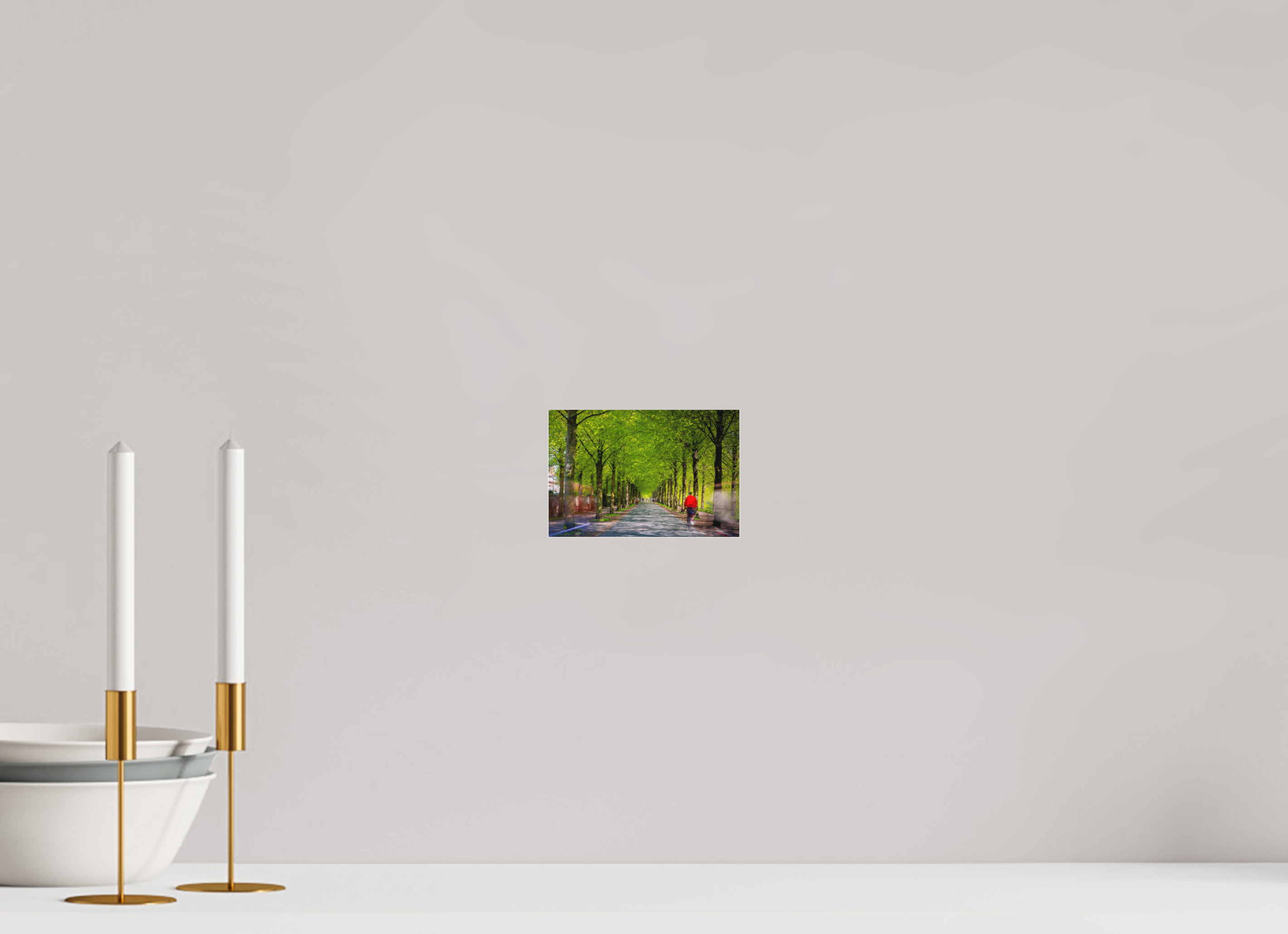 15 x 10 cm, Acrylglas Fine Art Pigmentdruck Belebte Promenade