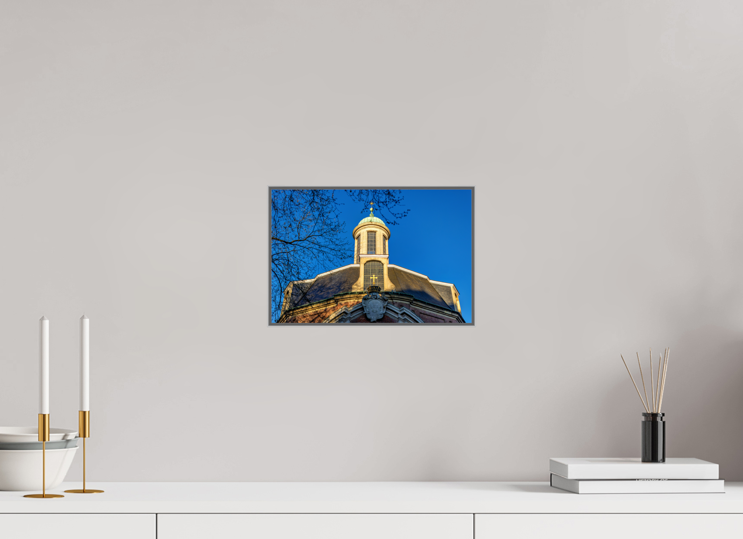 30 x 20 cm, Alurahmen 25mm Clemeskirche