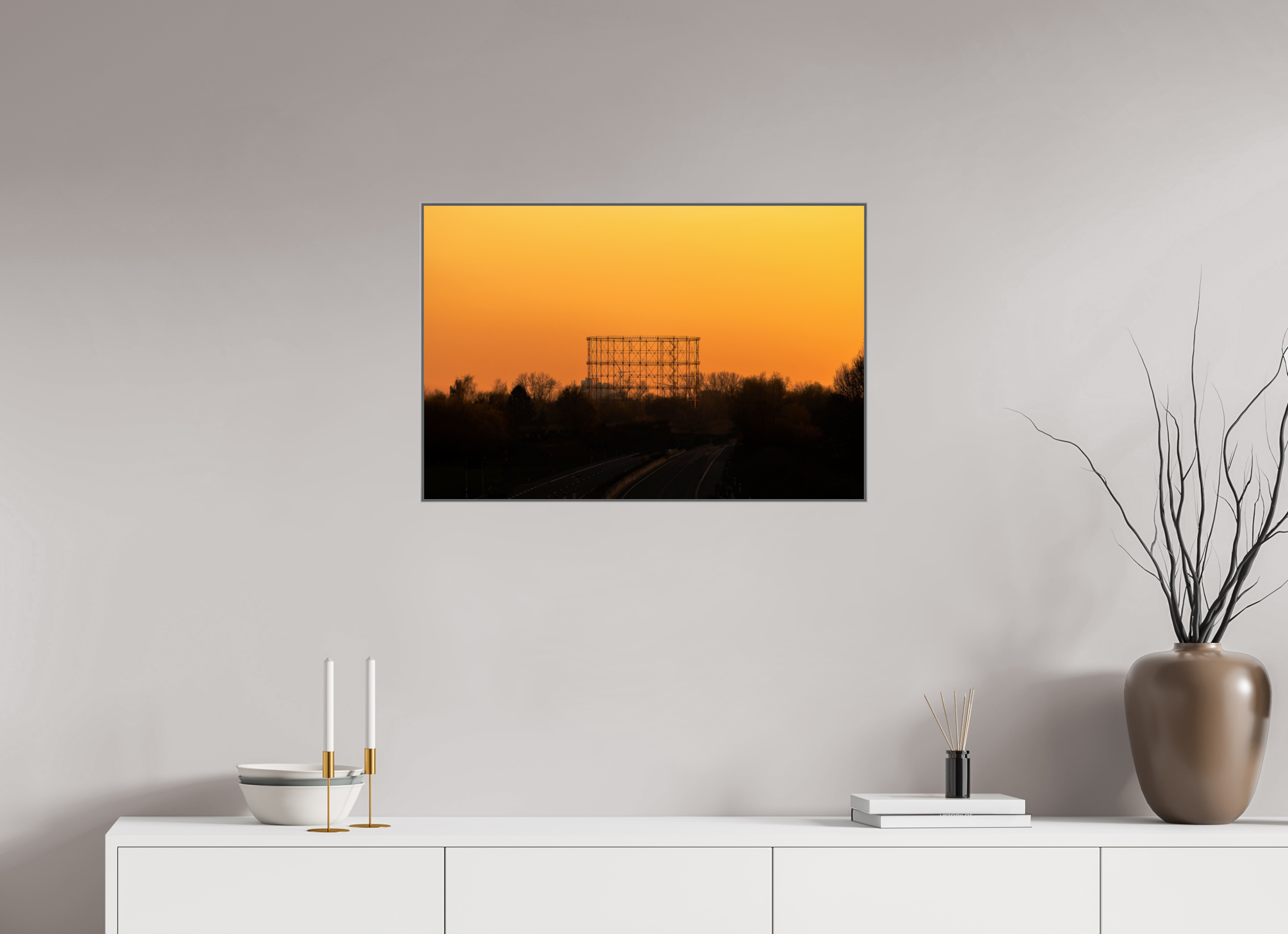 75 x 50 cm, Alurahmen 25mm Der Gasometer