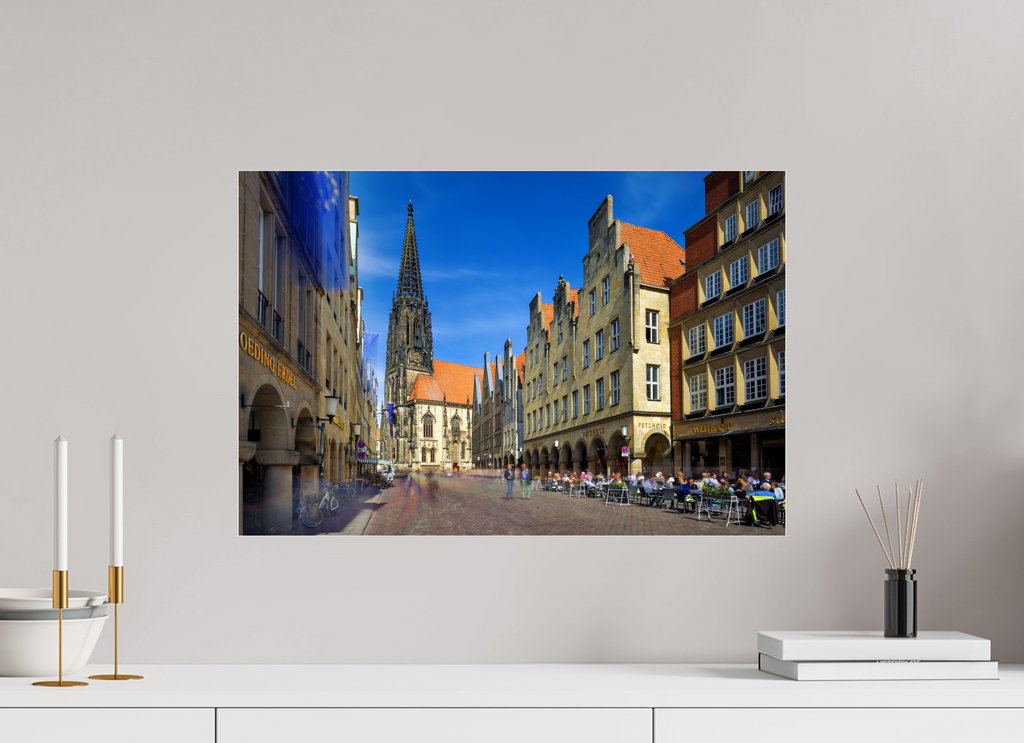 60 x 40 cm, Photo Print Under Acrylic Glass Lambertikirche - Prinzipalmarkt