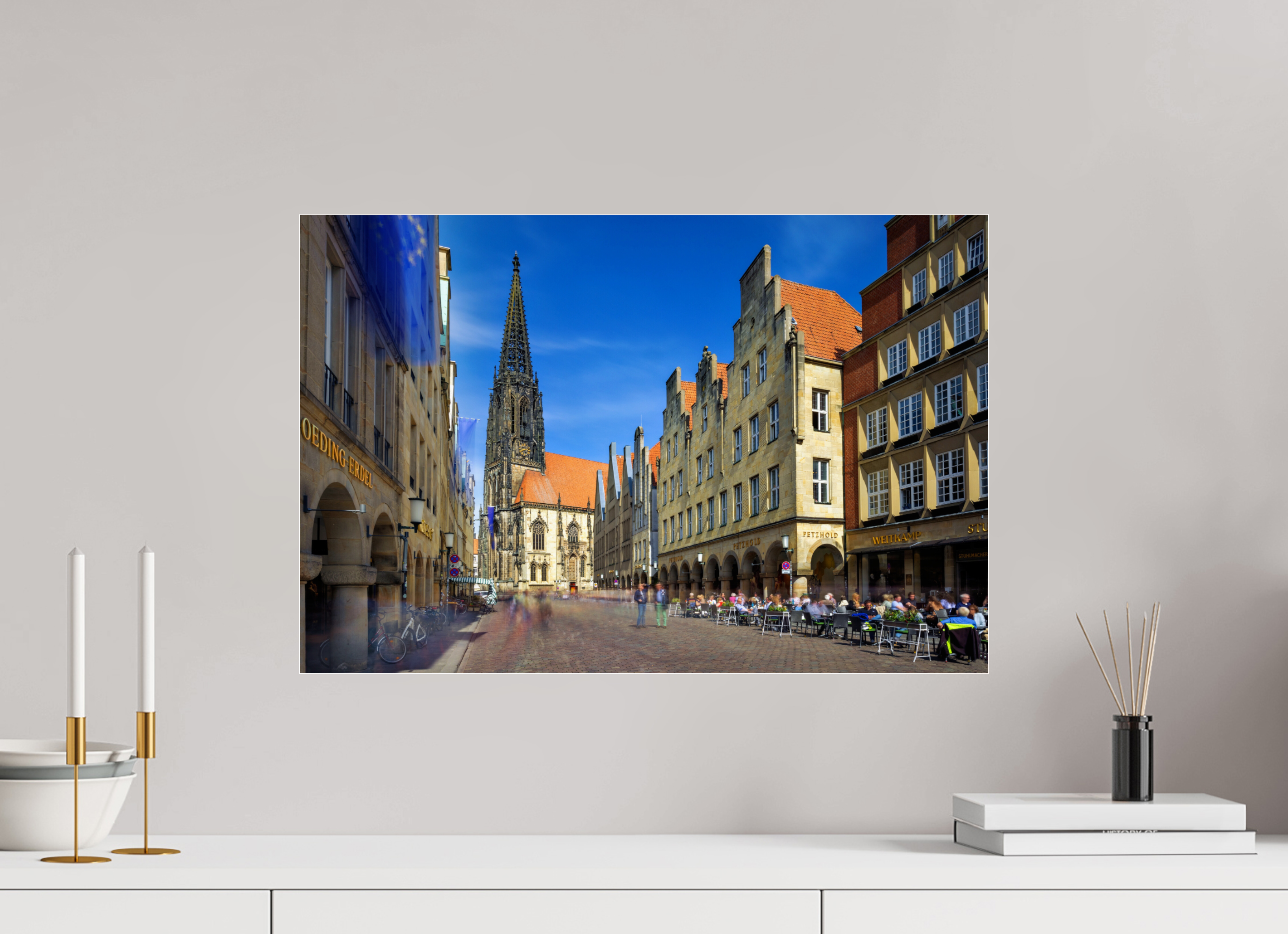 60 x 40 cm, Photo Print Under Acrylic Glass Lambertikirche - Prinzipalmarkt