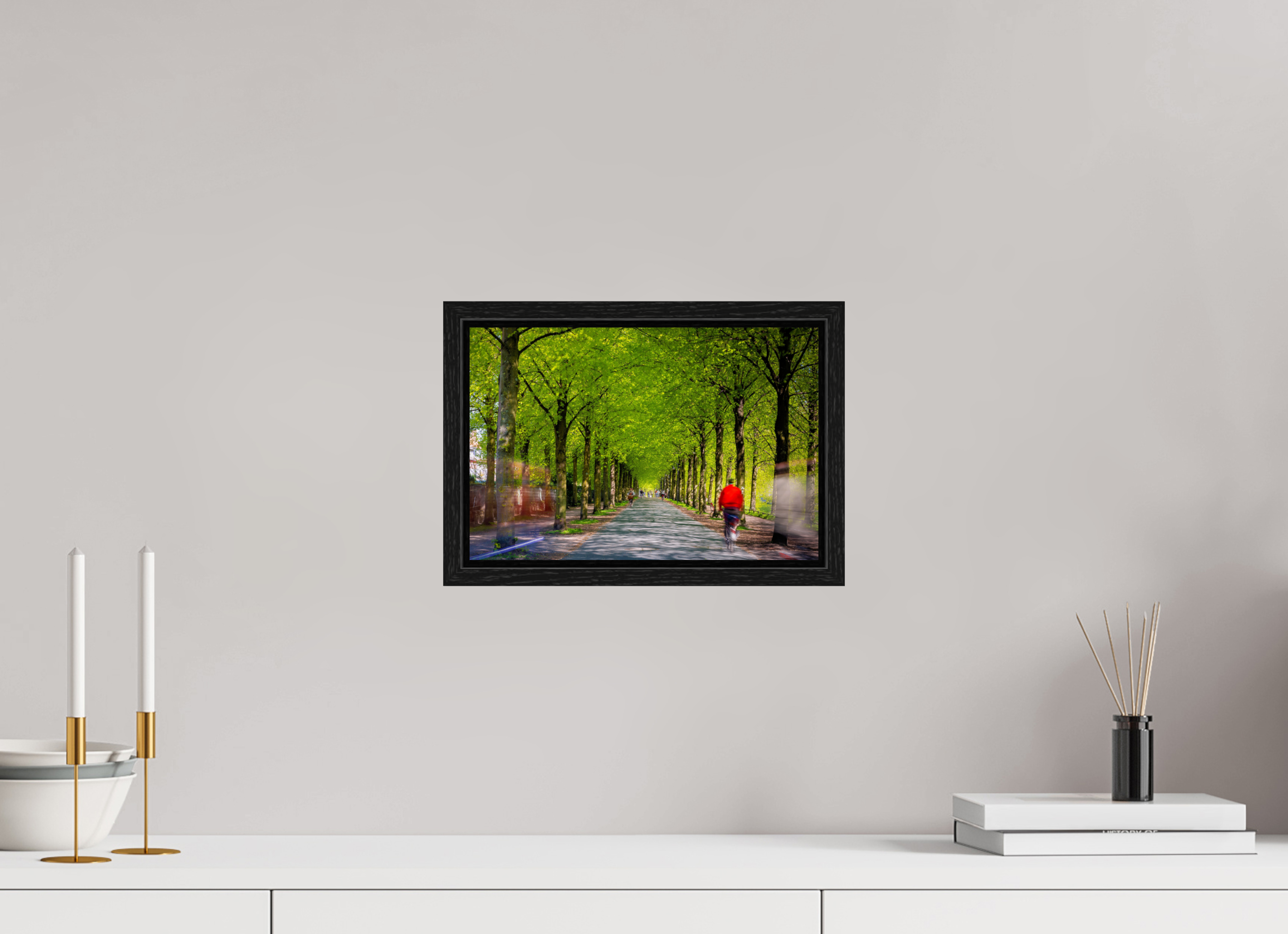 30 x 20 cm, Floater Frame Belebte Promenade