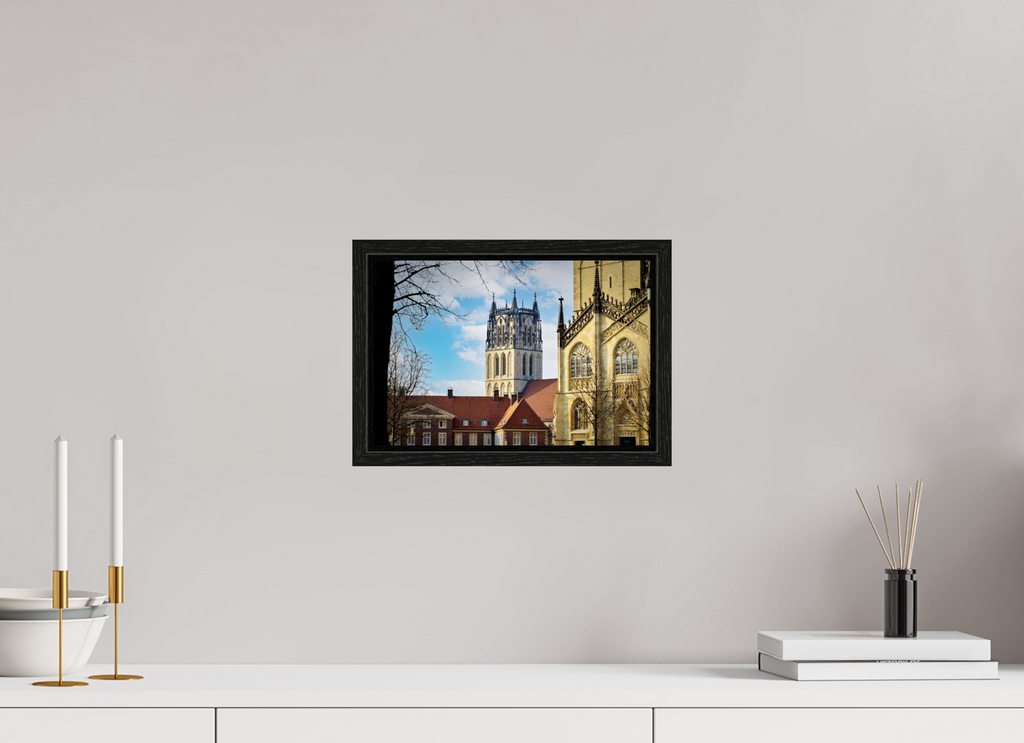 30 x 20 cm, Floater Frame Überwasserkirche mit Dom