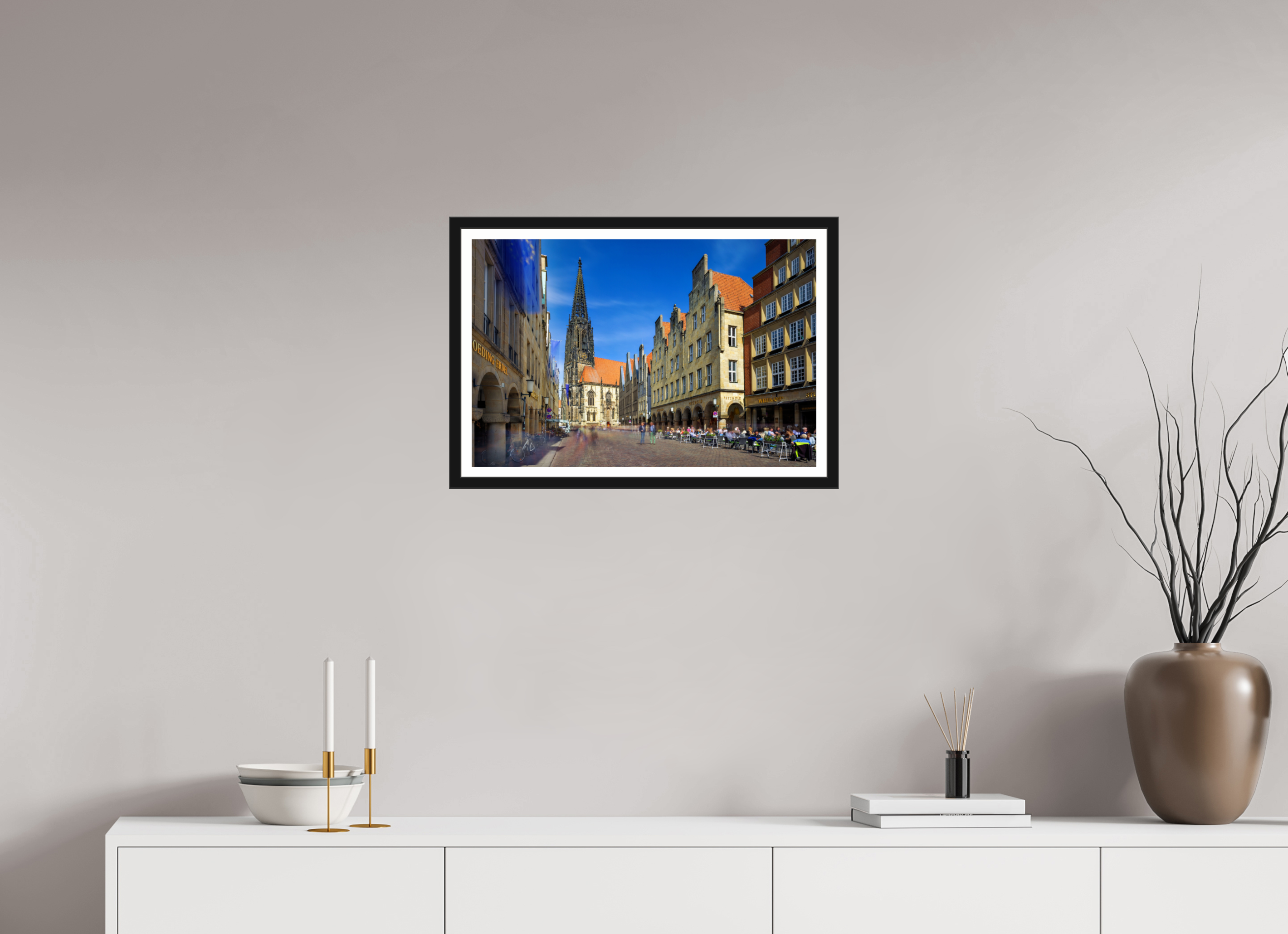60 x 40 cm, Bern und Rand Lambertikirche - Prinzipalmarkt
