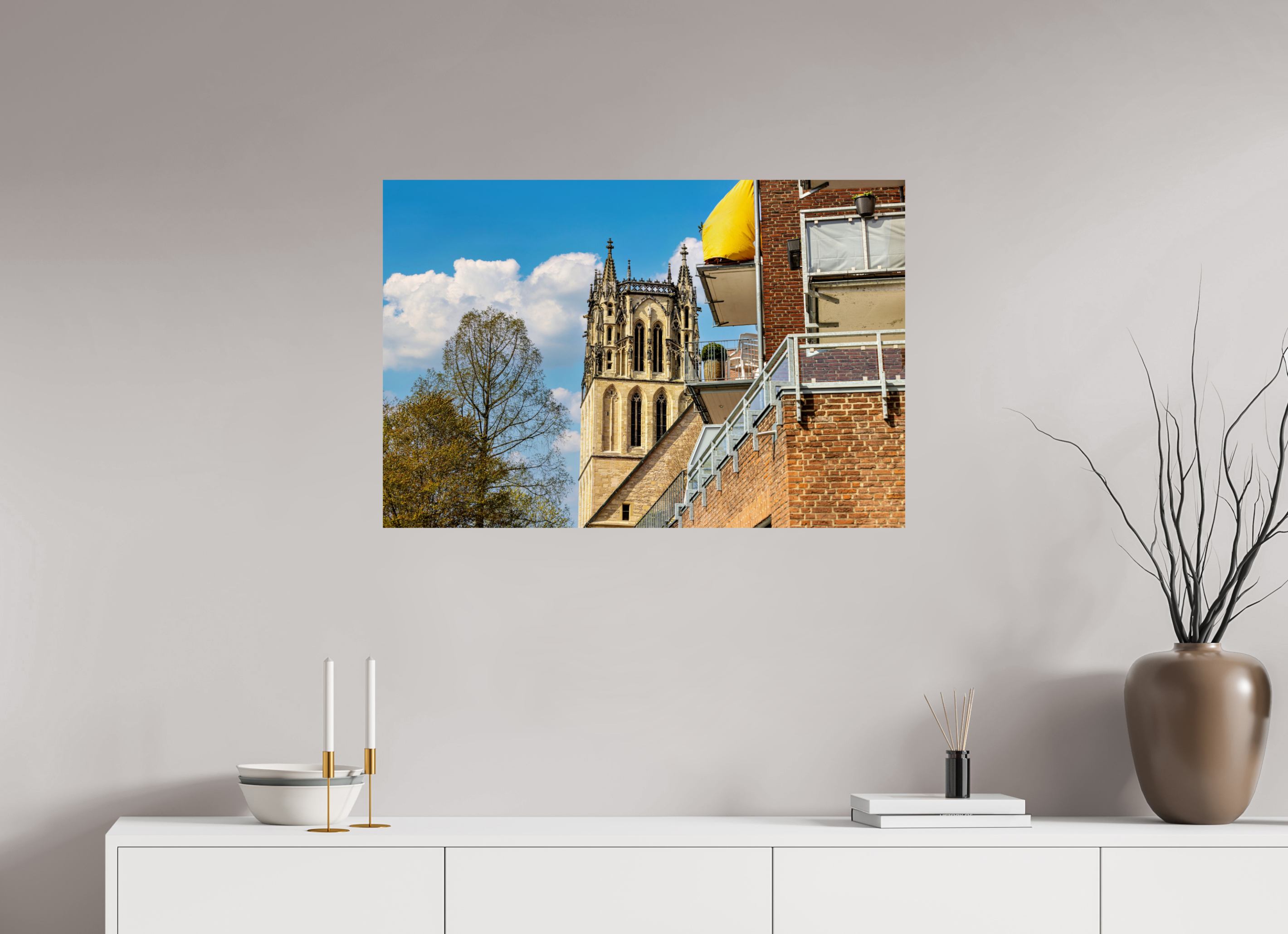 90 x 60 cm, Baryta - Fine Art Überwasserkirche - Der Turm