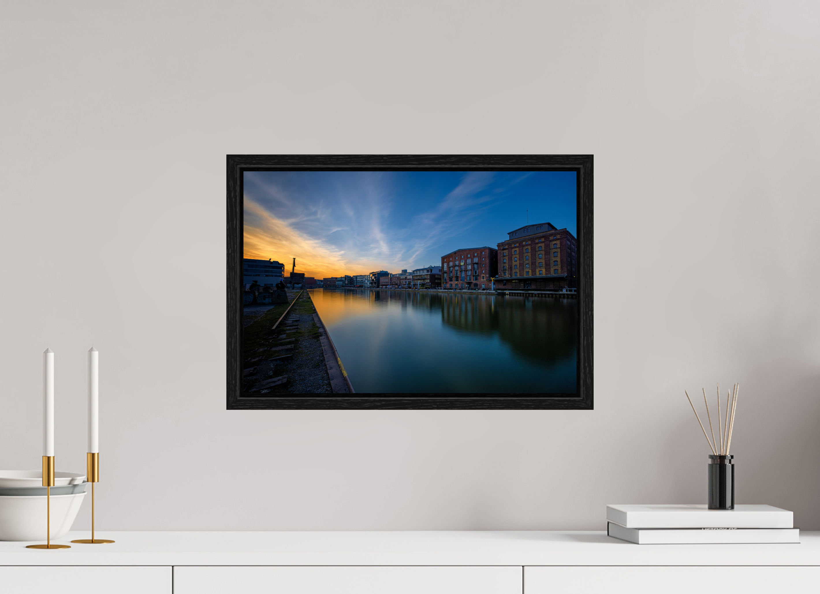 45 x 30 cm, Floater Frame Der Hafen im Überblick Teil 2