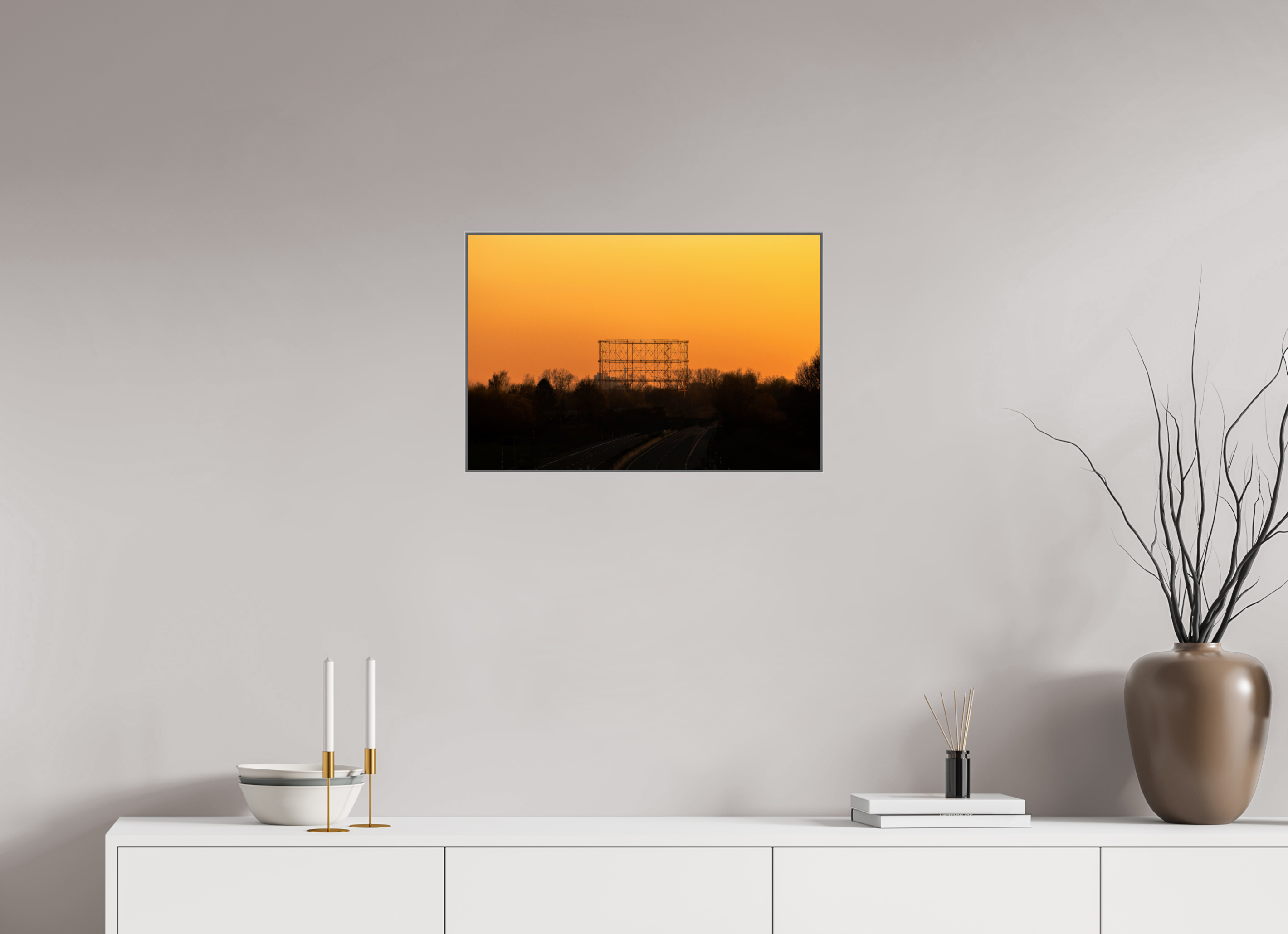 60 x 40 cm, Alurahmen 25mm Der Gasometer