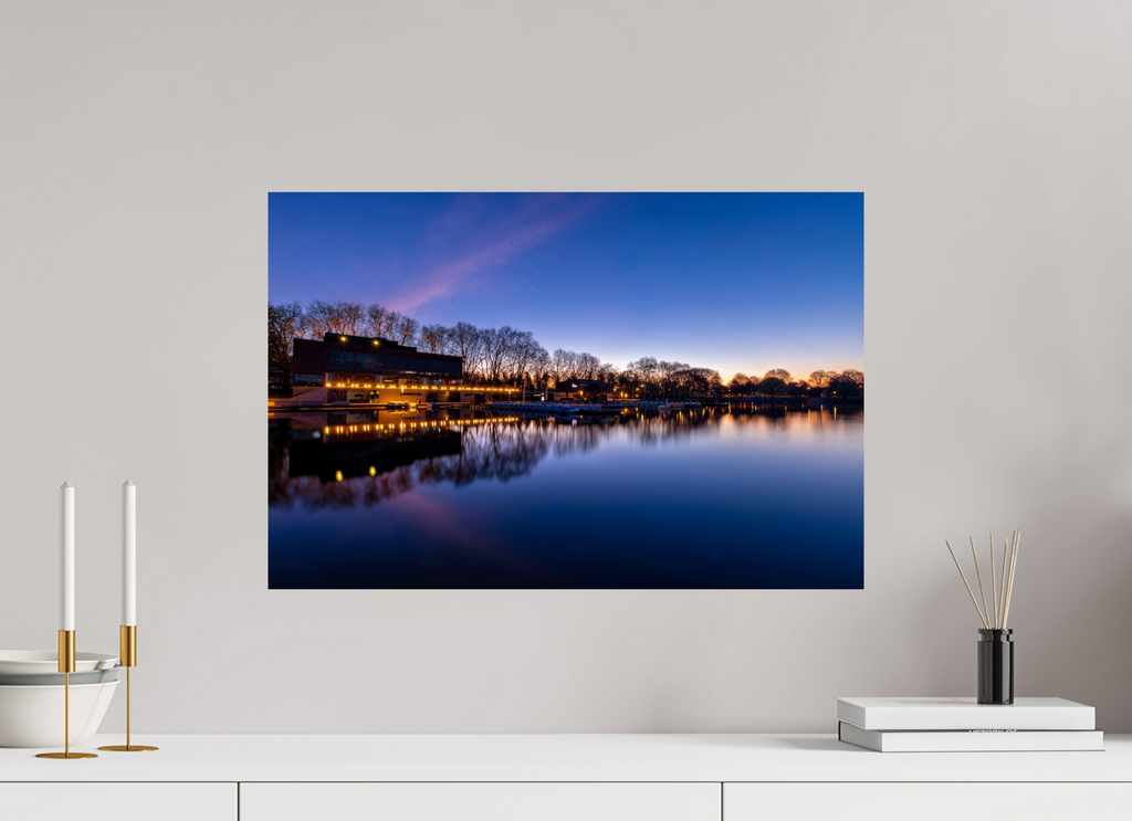 60 x 40 cm, Baryta - Fine Art Der Aasee - Die Häuser