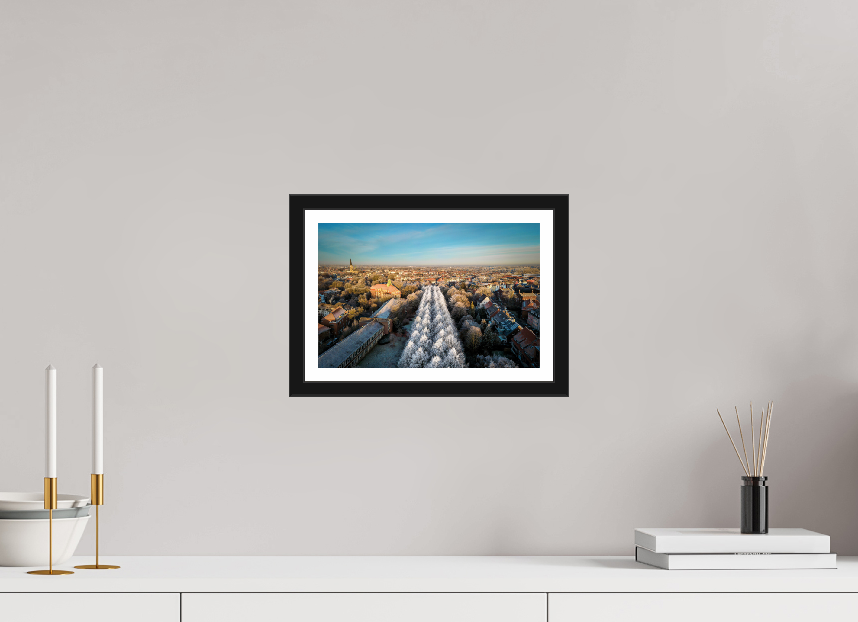 30 x 20 cm, Bern und Rand Promenade im Winter