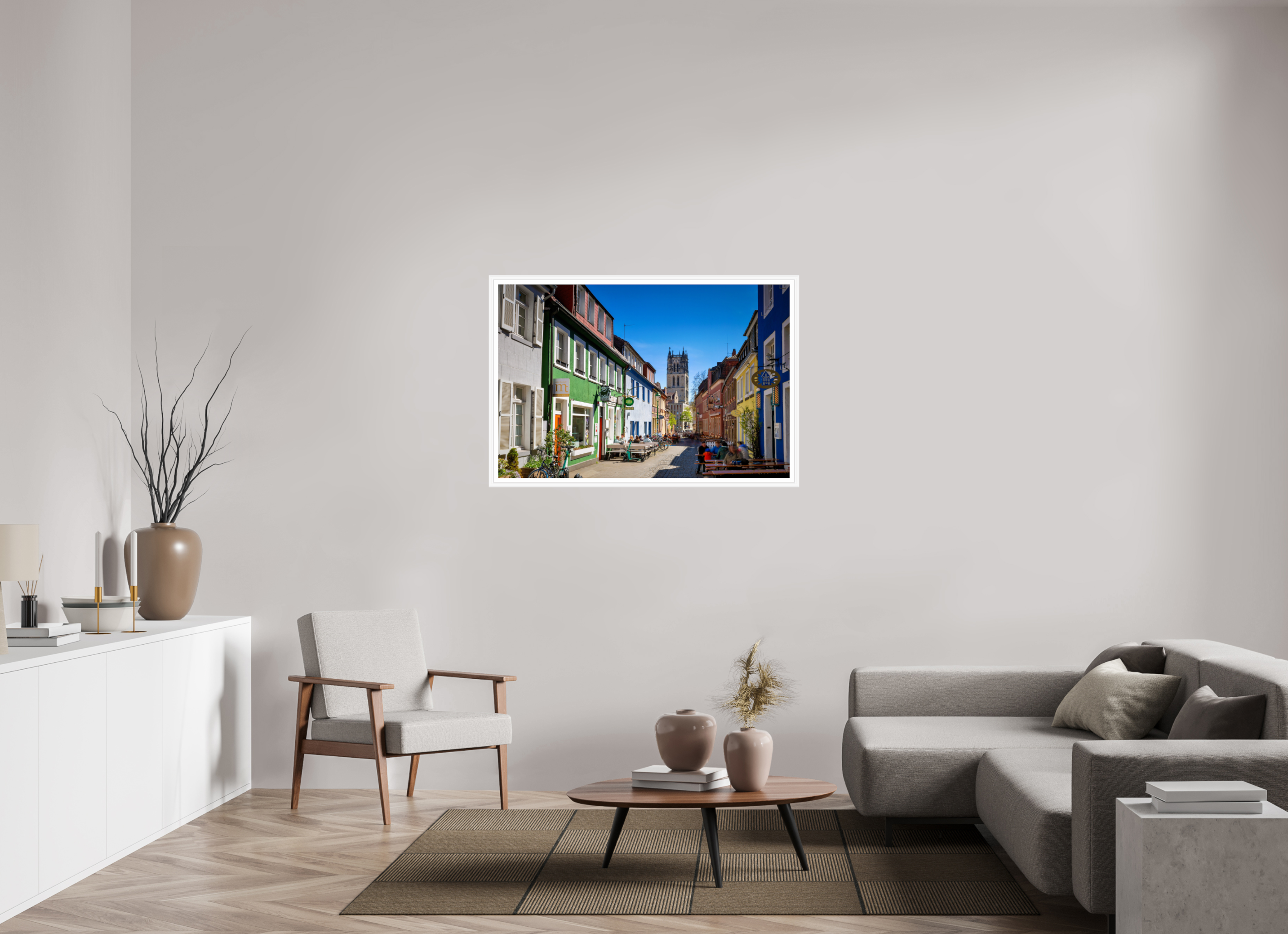 120 x 80 cm, Bern weiß und Rand Altstadt