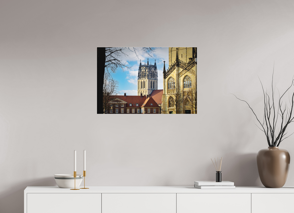 75 x 50 cm, Acrylglas Fine Art Pigmentdruck Überwasserkirche mit Dom