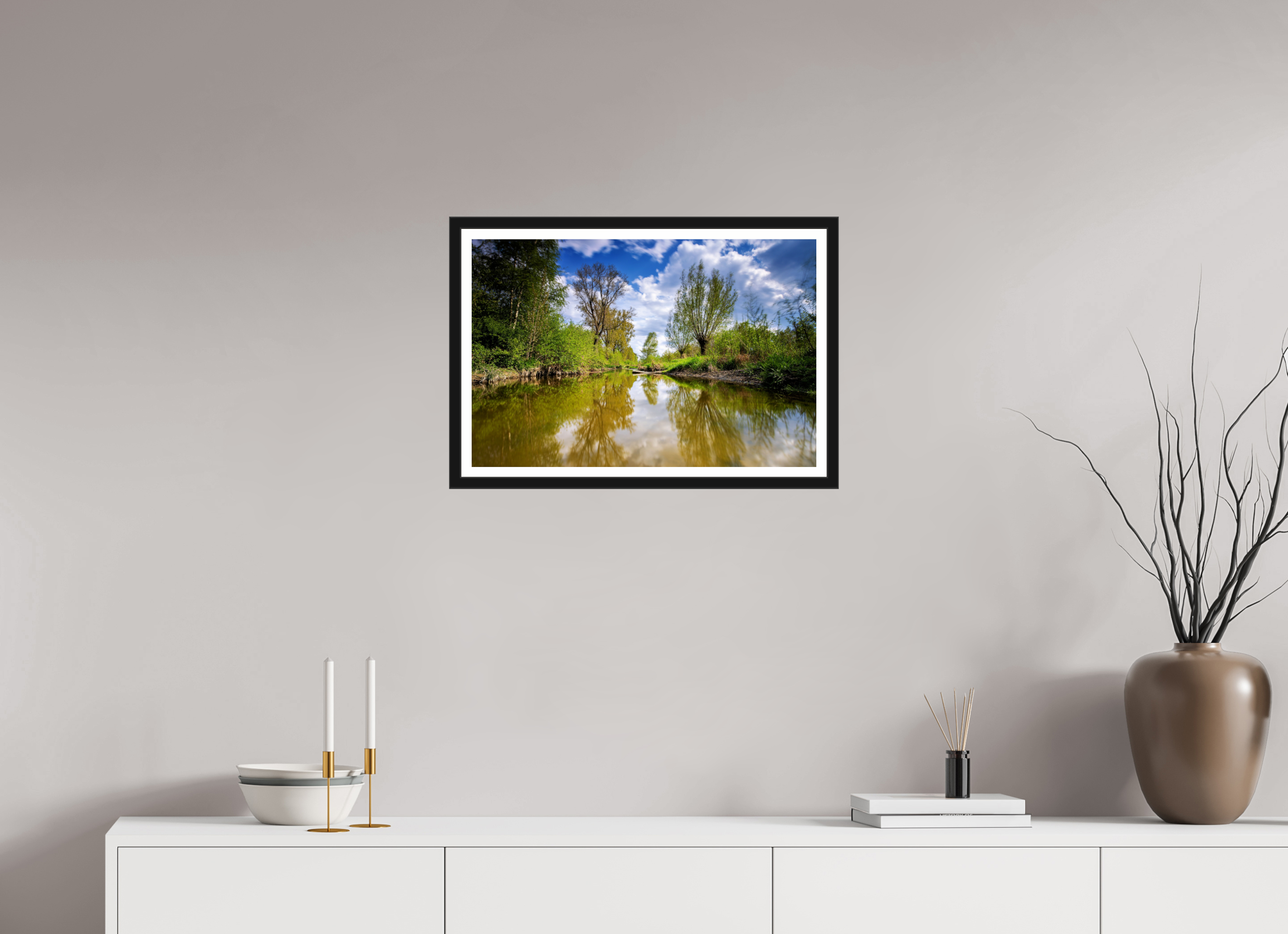 60 x 40 cm, Bern und Rand Aa - Renaturierung / 2