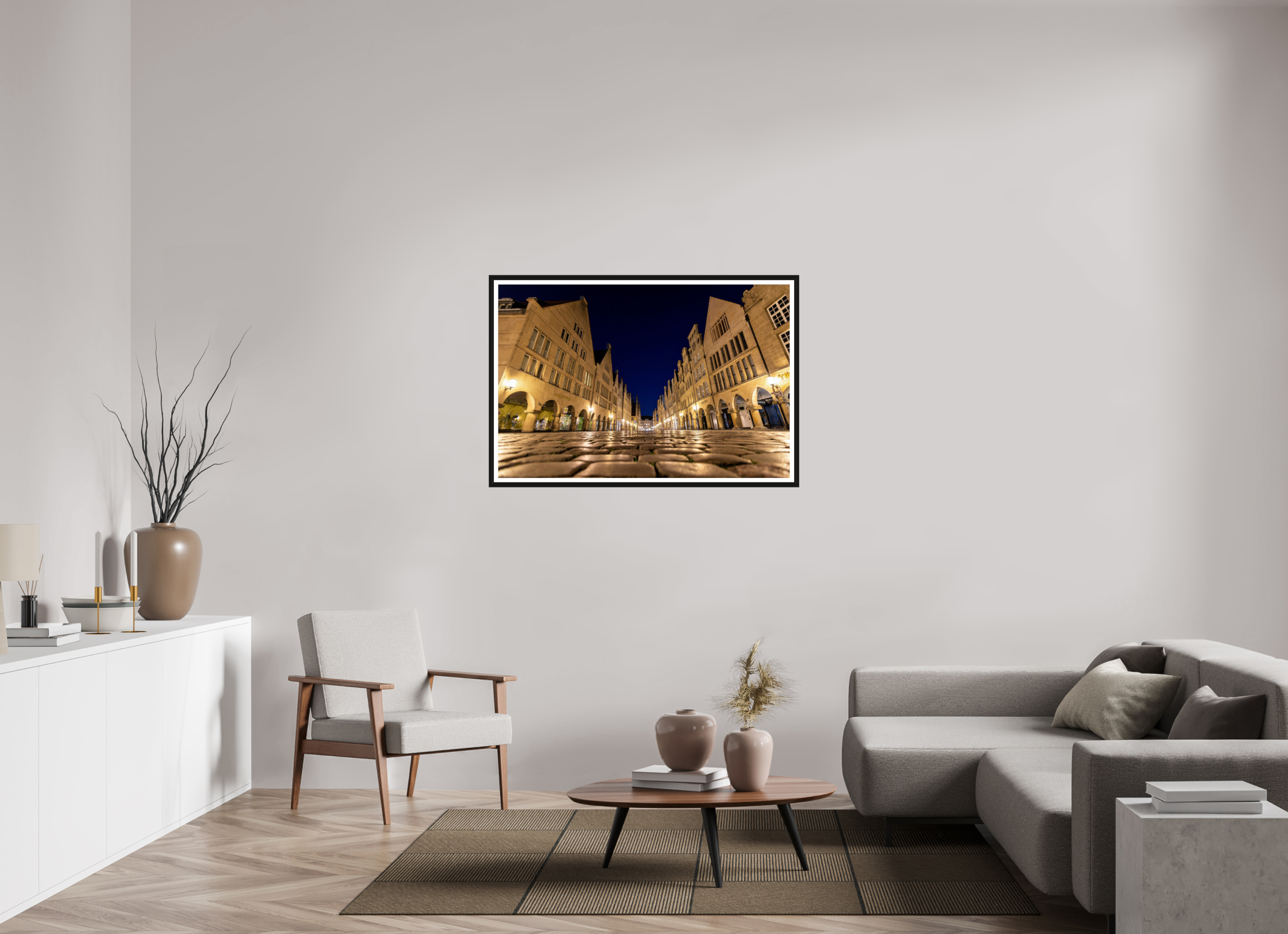 120 x 80 cm, Bern und Rand Prinzipalmarkt - Perspektive