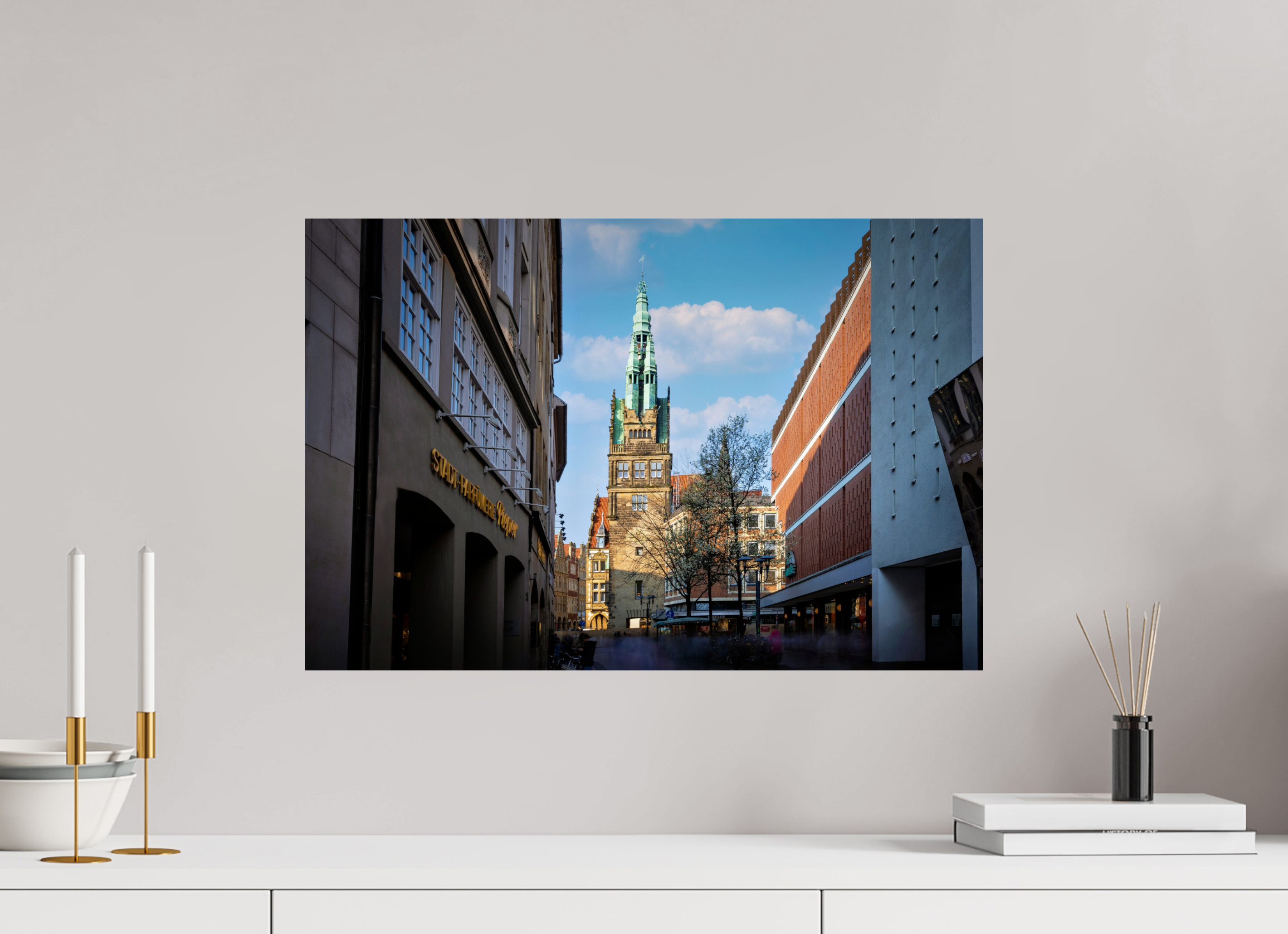 60 x 40 cm, Baryta - Fine Art Der Stadthausturm