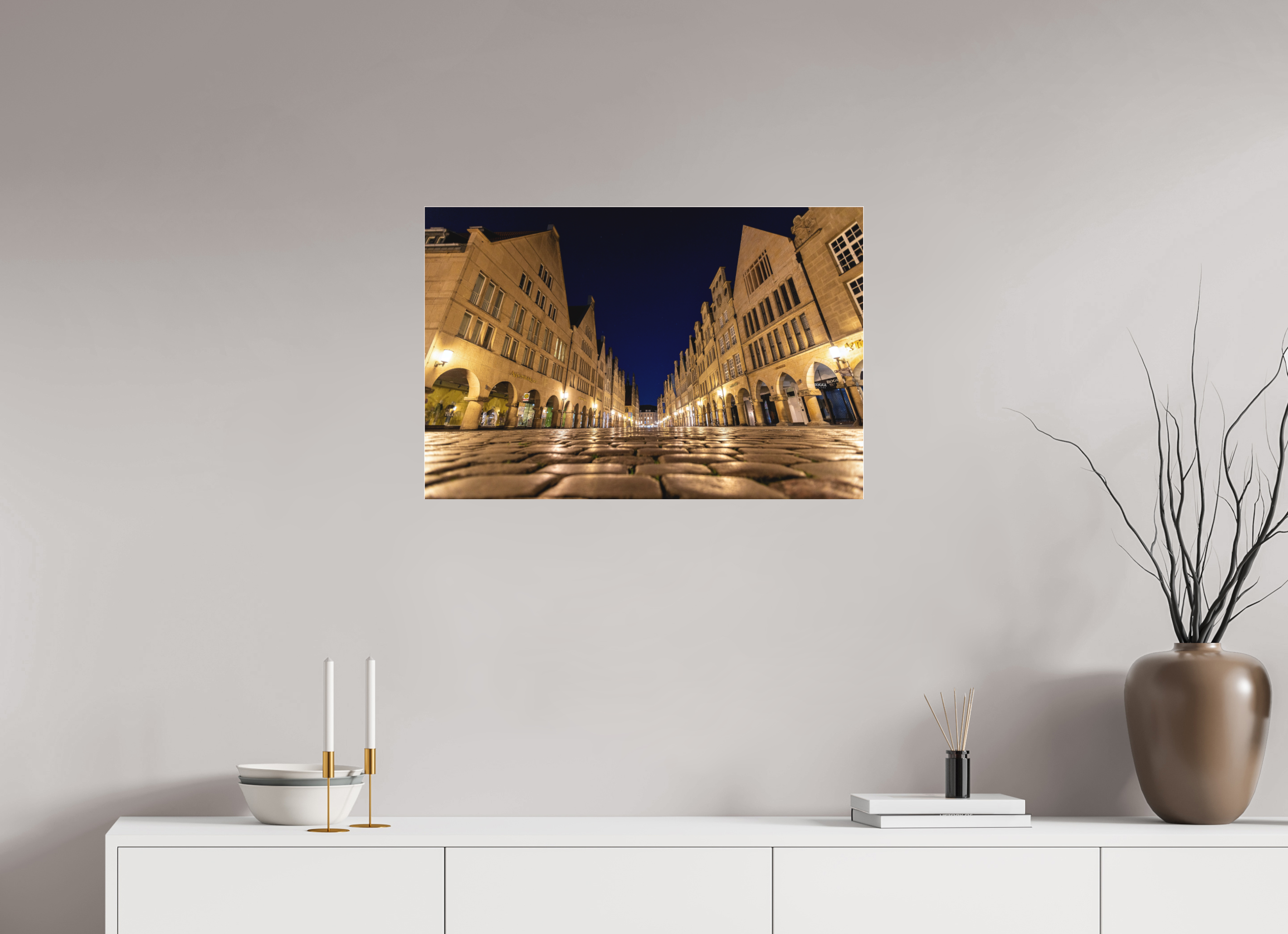 75 x 50 cm, Acrylglas Fine Art Pigmentdruck Prinzipalmarkt - Perspektive