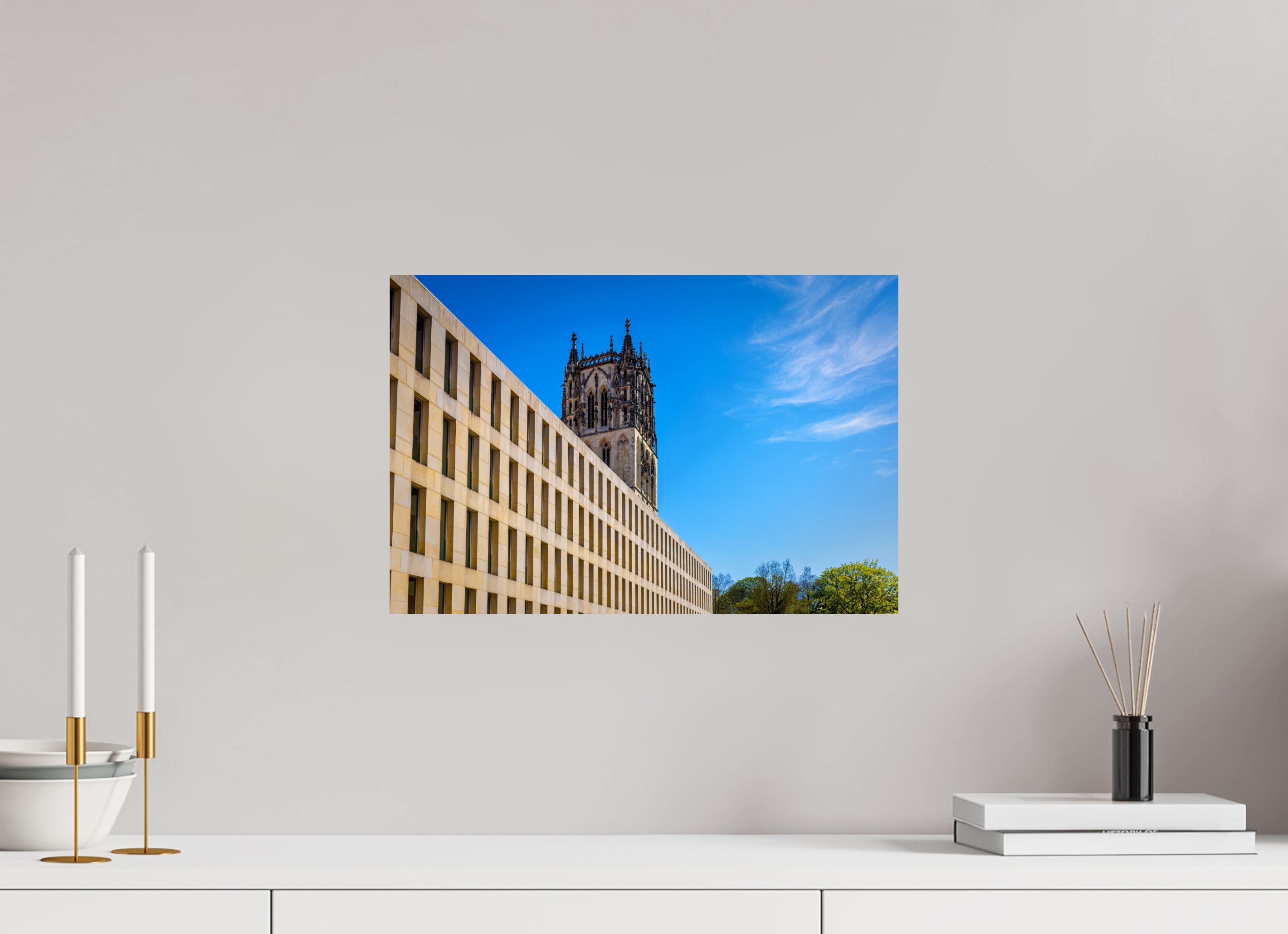 45 x 30 cm, Photo Print On Fuji Crystal DP II Überwasserkirche / Bibliothek