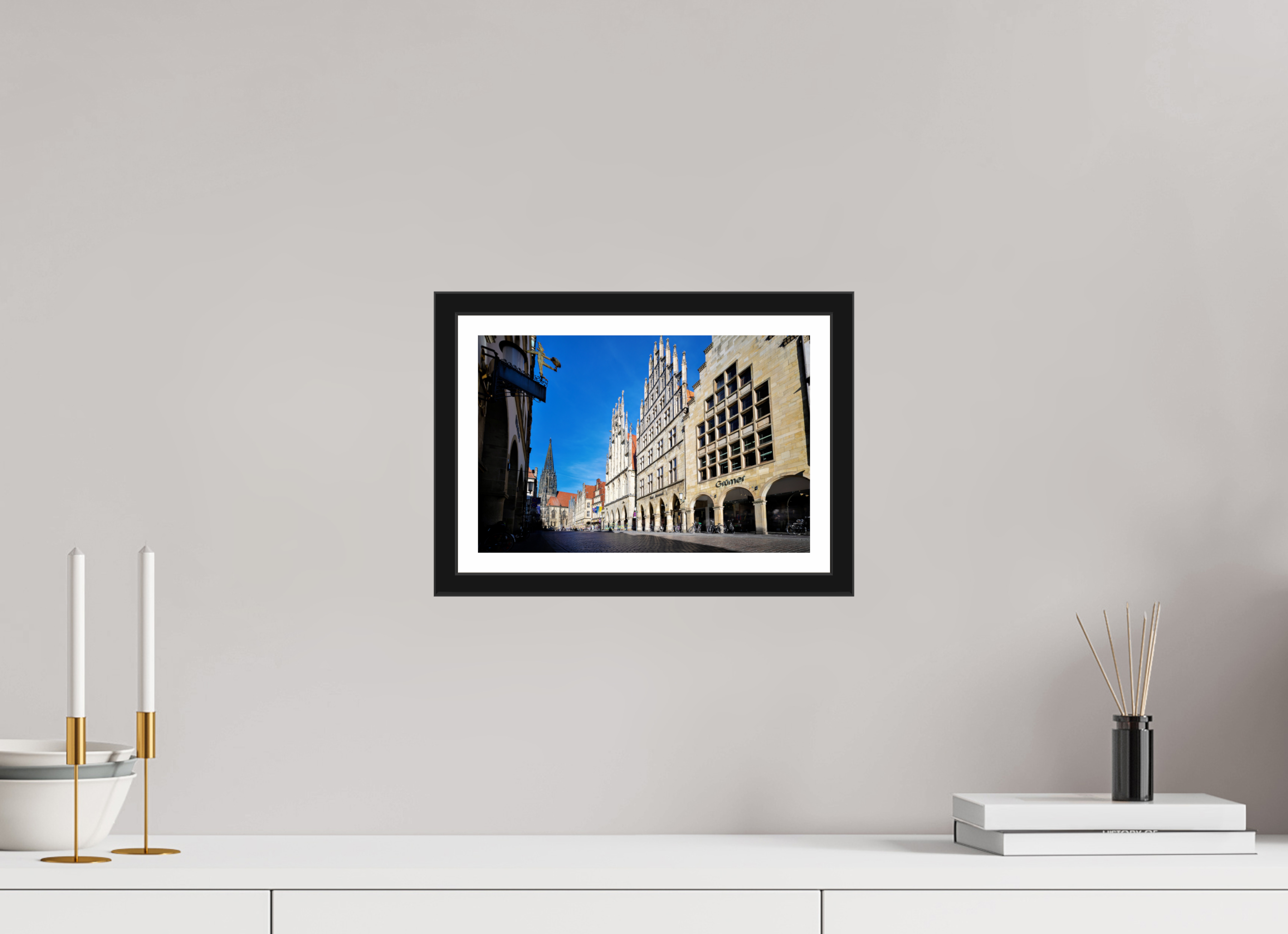 30 x 20 cm, Bern und Rand Prinzipalmarkt mit Lamberti