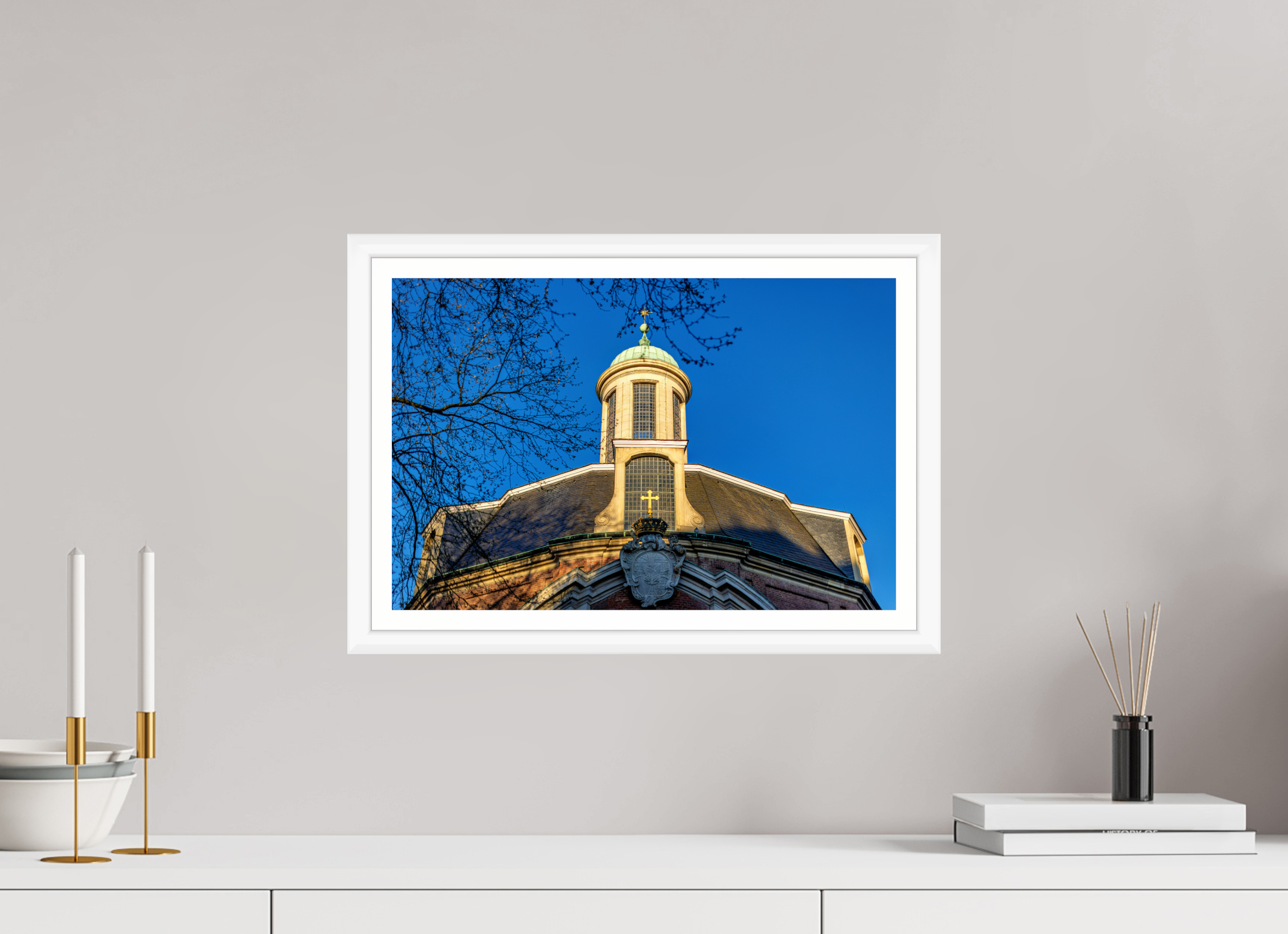 45 x 30 cm, Bern weiß und Rand Clemeskirche