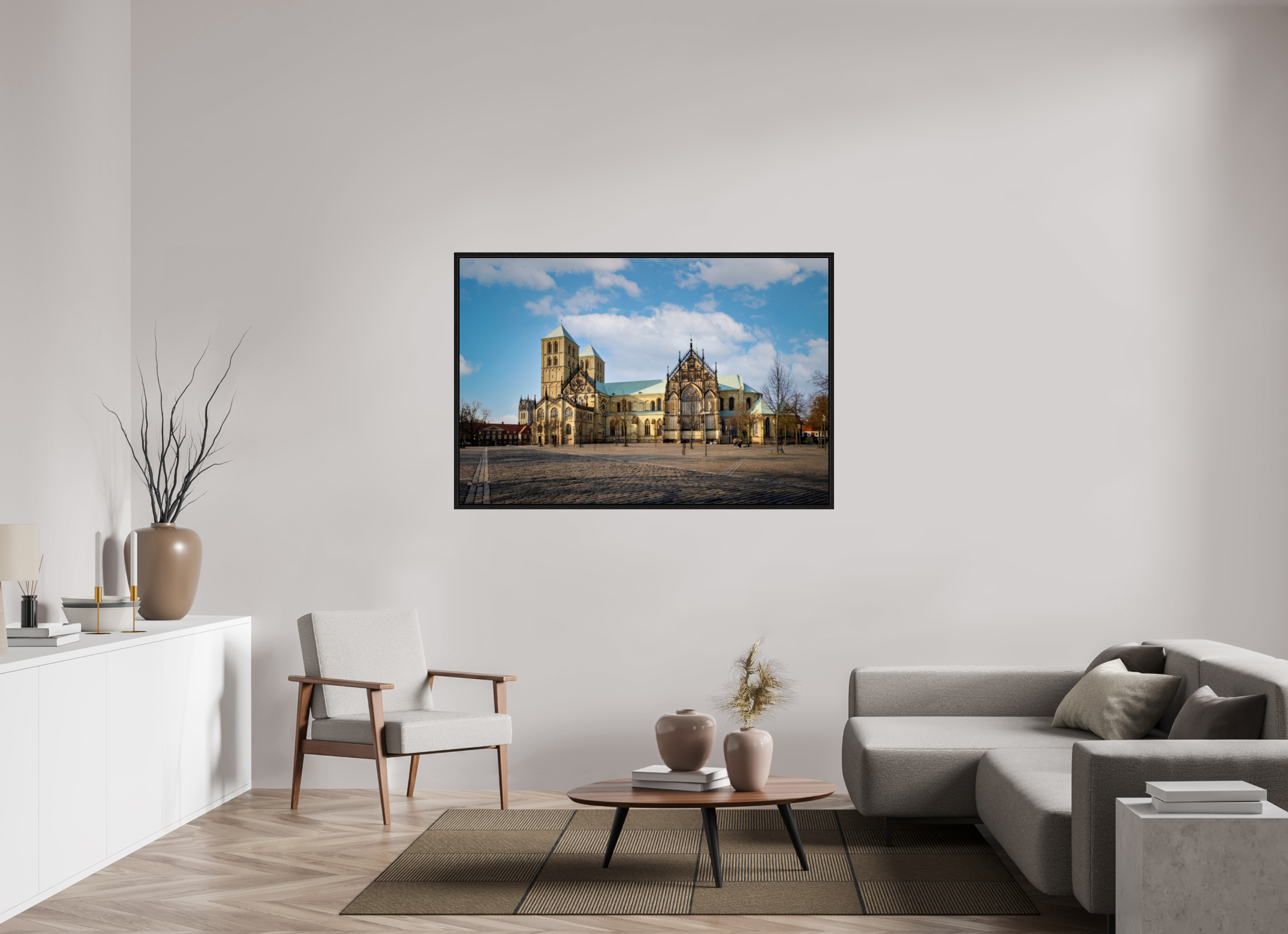 150 x 100 cm, Floater Frame Der Dom