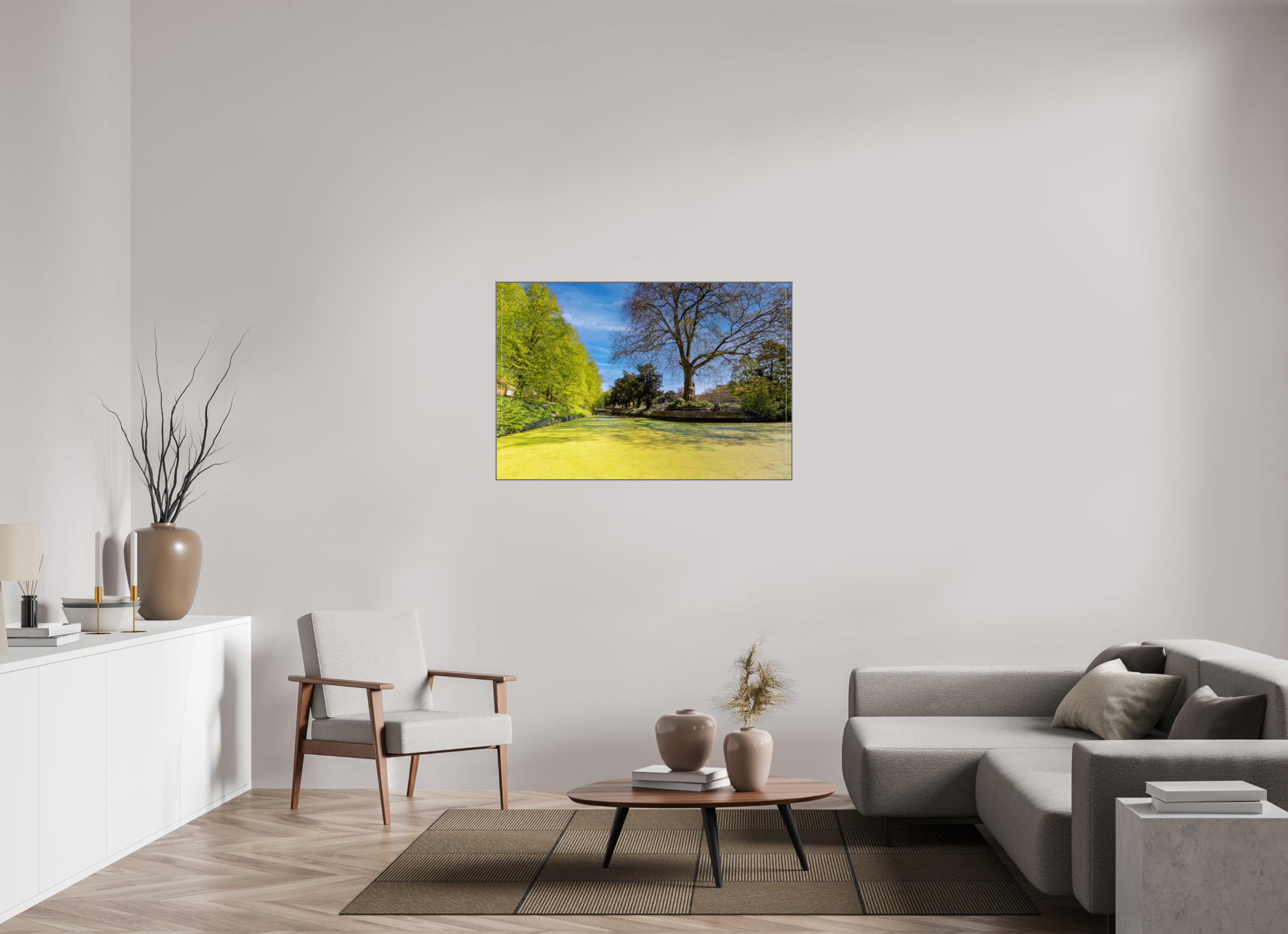 120 x 80 cm, Alurahmen 25mm Wassergraben