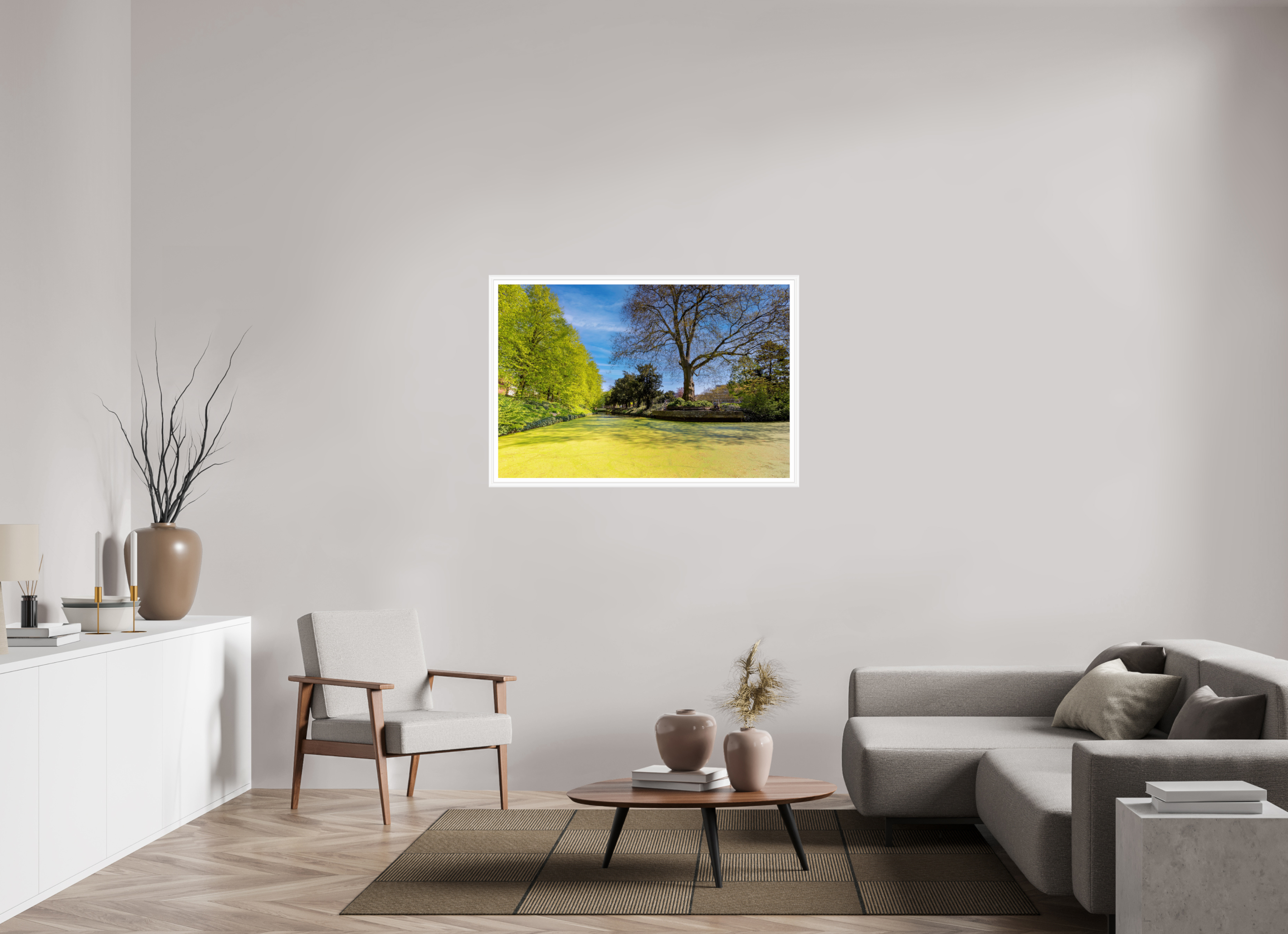 120 x 80 cm, Bern weiß und Rand Wassergraben