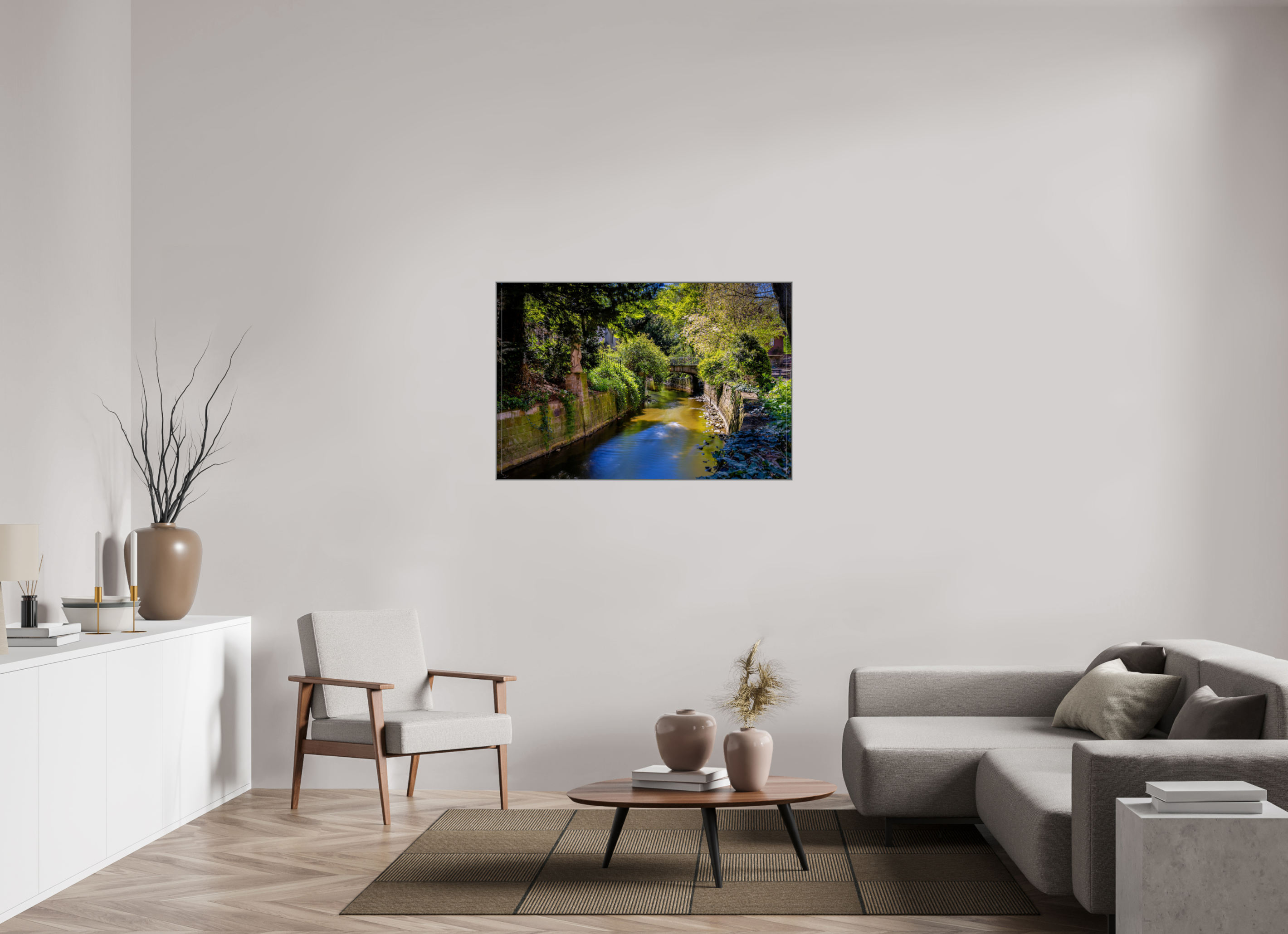 120 x 80 cm, Alurahmen 25mm AA Seitengang