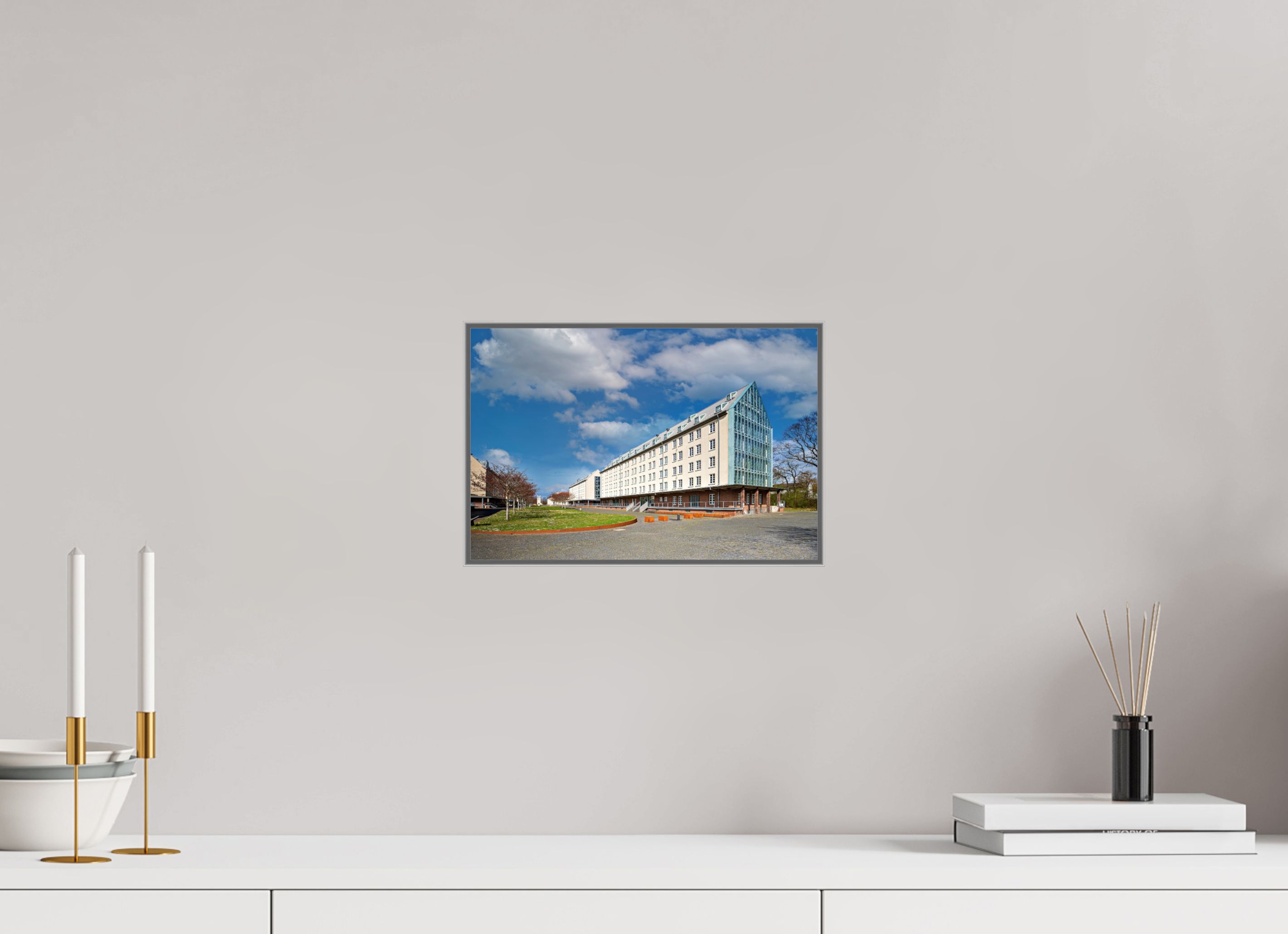 30 x 20 cm, Alurahmen 25mm Die Speicherstadt