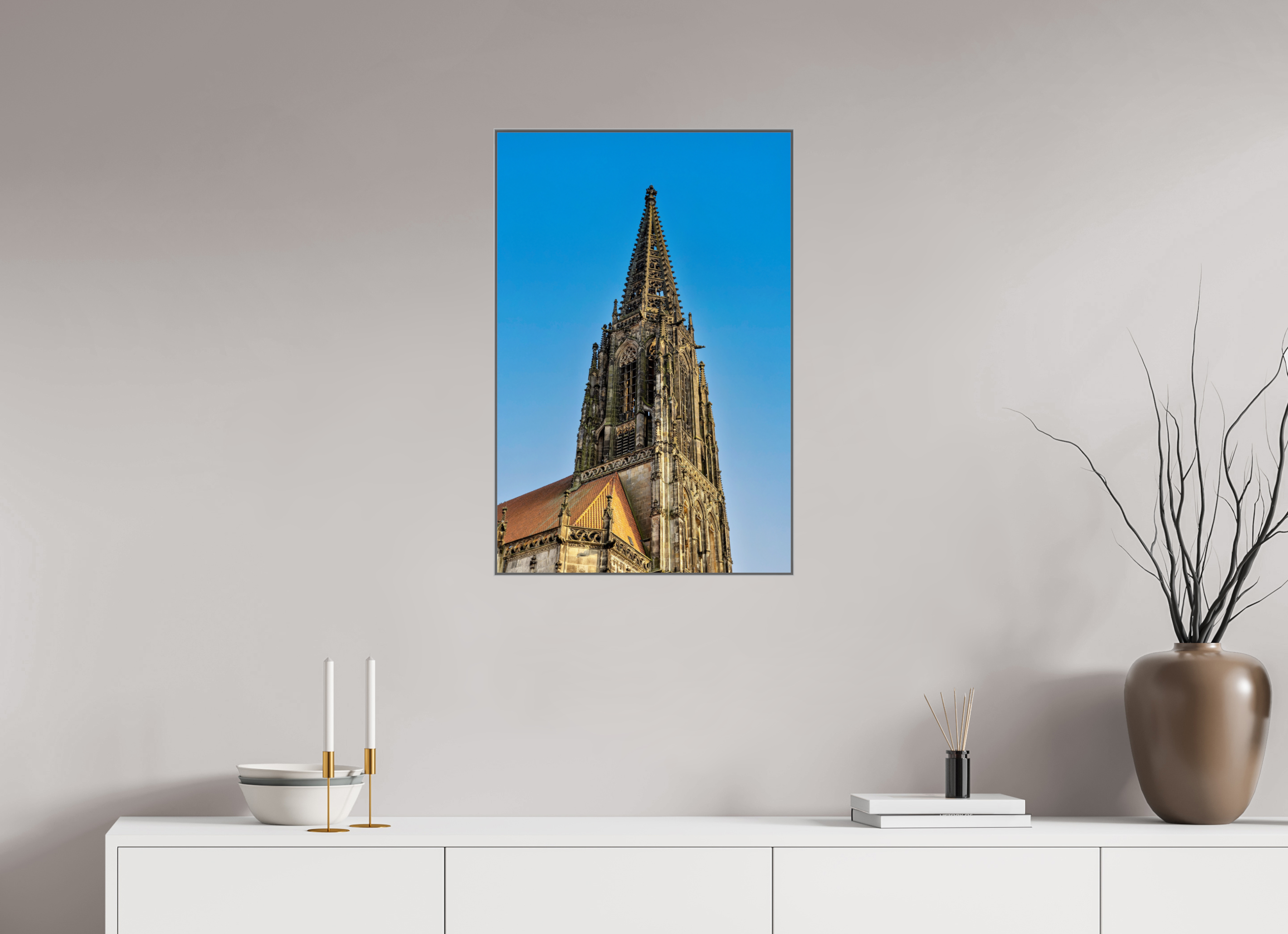 50 x 75 cm, Alurahmen 25mm Lamberti Turm